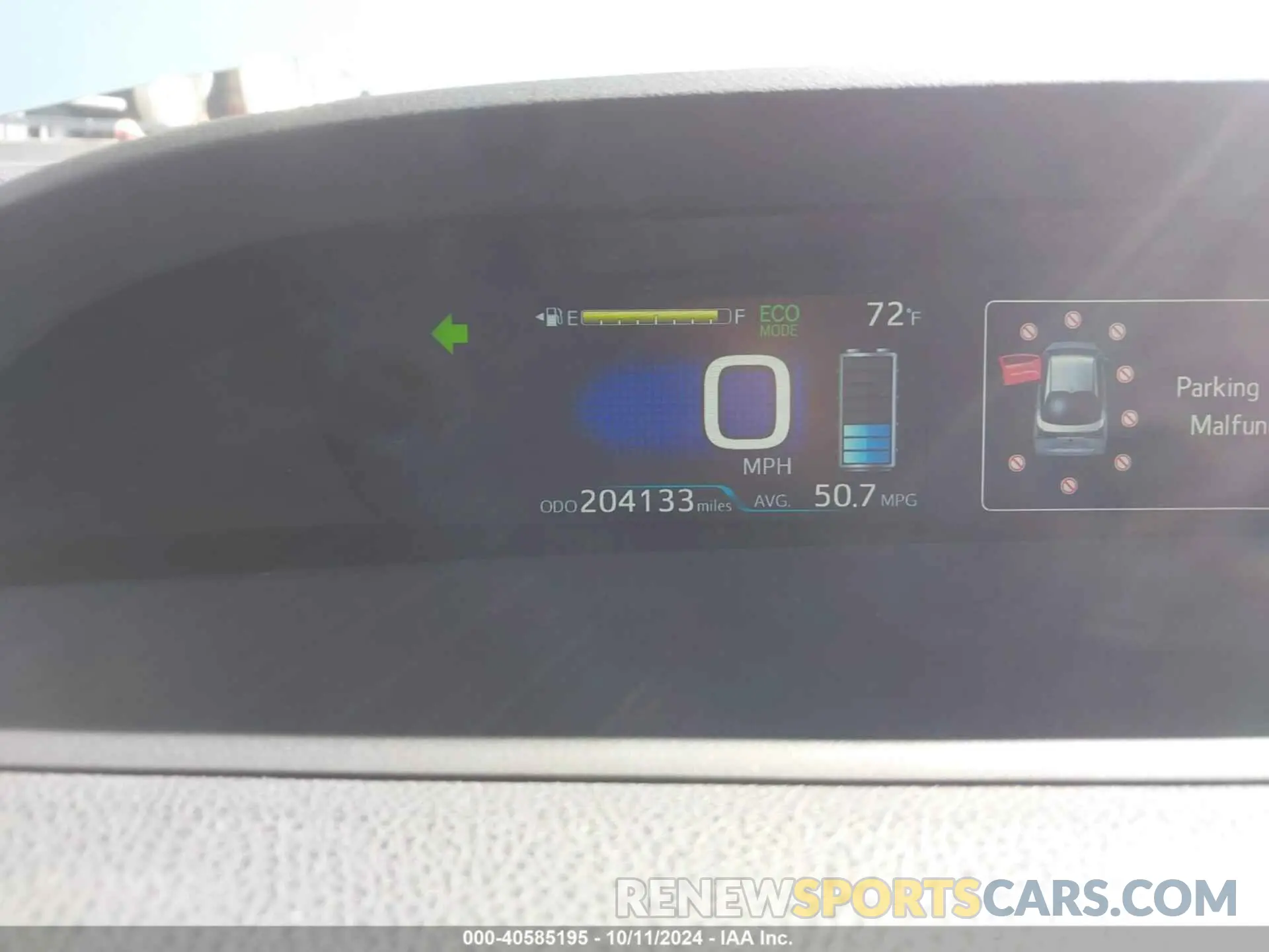 7 Фотография поврежденного автомобиля JTDKARFU6K3084900 TOYOTA PRIUS 2019