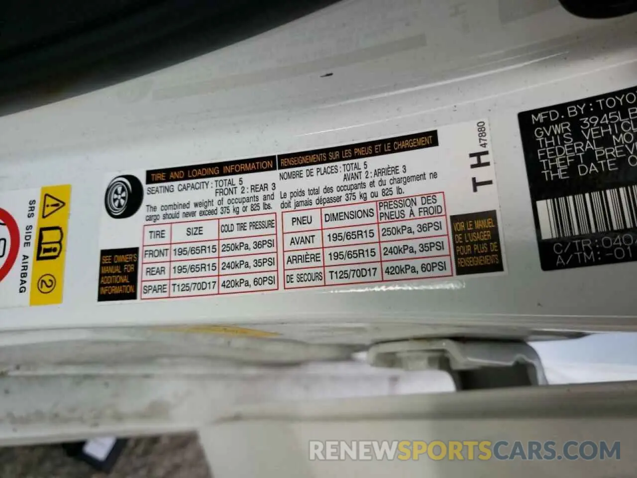10 Photograph of a damaged car JTDKARFU6K3086596 TOYOTA PRIUS 2019