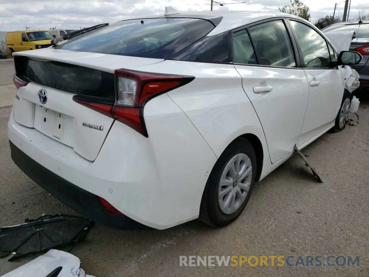 4 Photograph of a damaged car JTDKARFU6K3086596 TOYOTA PRIUS 2019