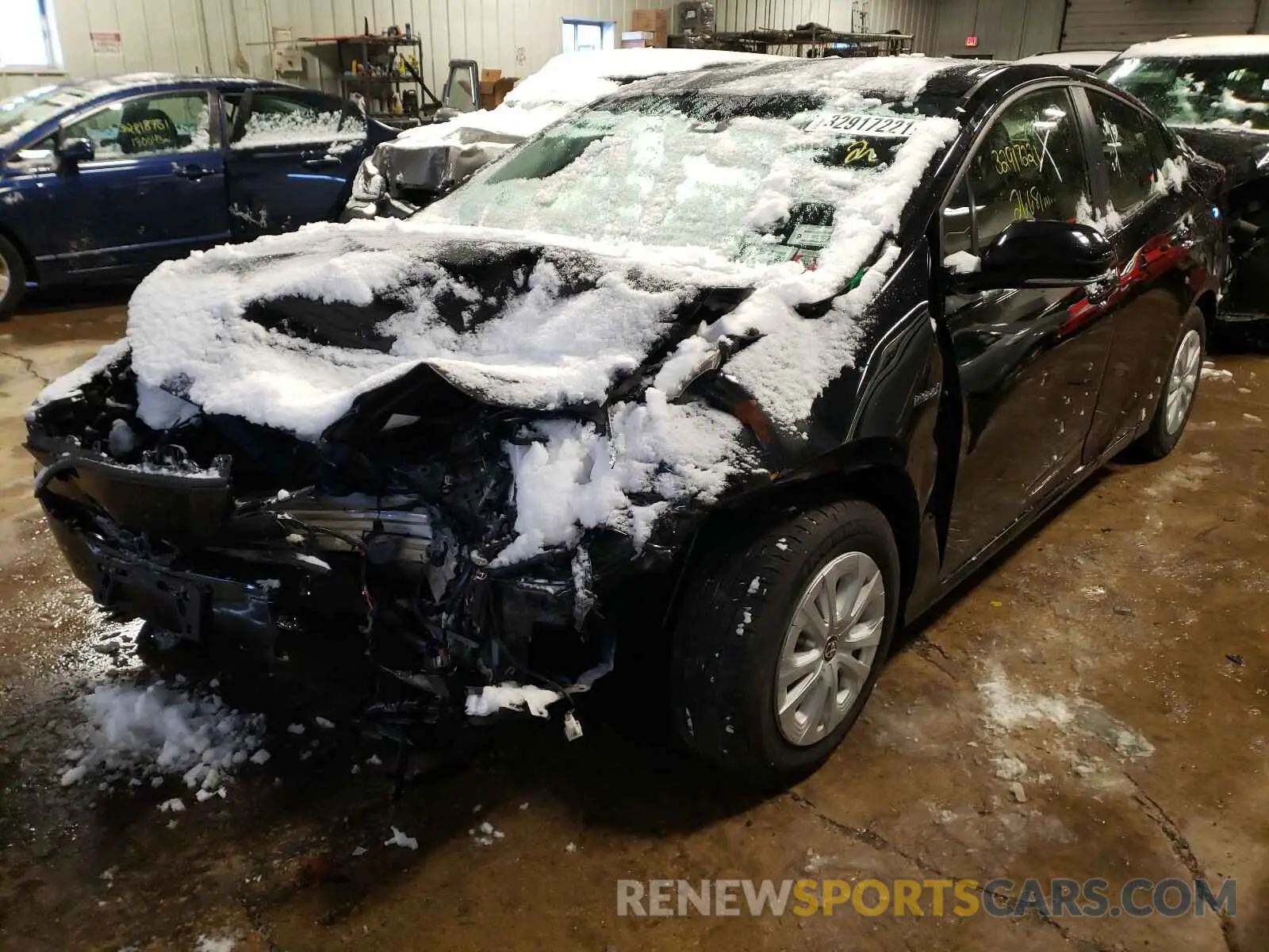 2 Photograph of a damaged car JTDKARFU6K3087537 TOYOTA PRIUS 2019