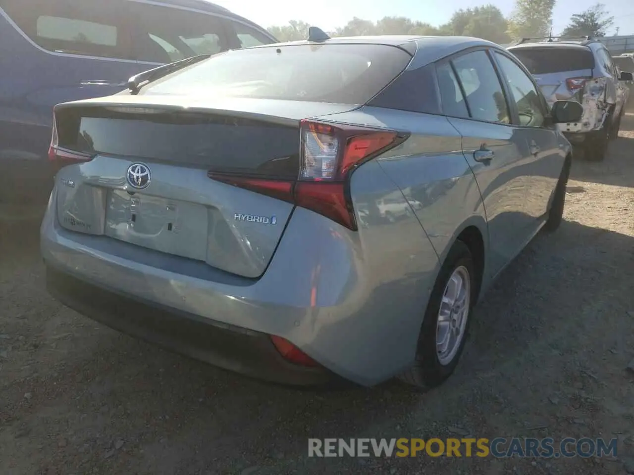 4 Фотография поврежденного автомобиля JTDKARFU6K3088137 TOYOTA PRIUS 2019
