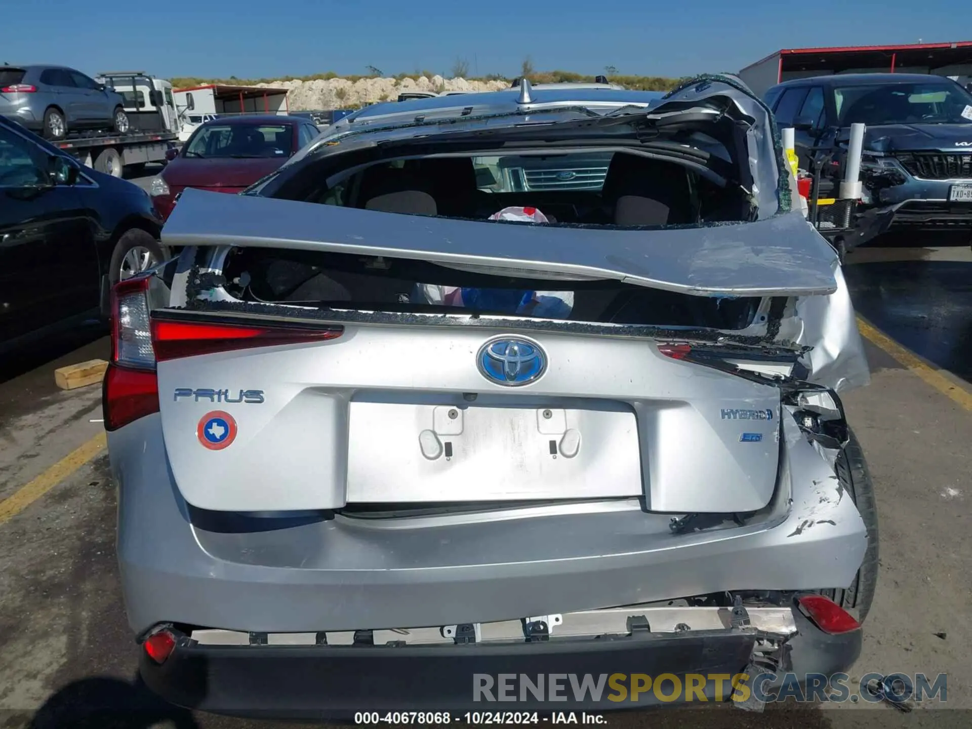 16 Фотография поврежденного автомобиля JTDKARFU6K3088350 TOYOTA PRIUS 2019