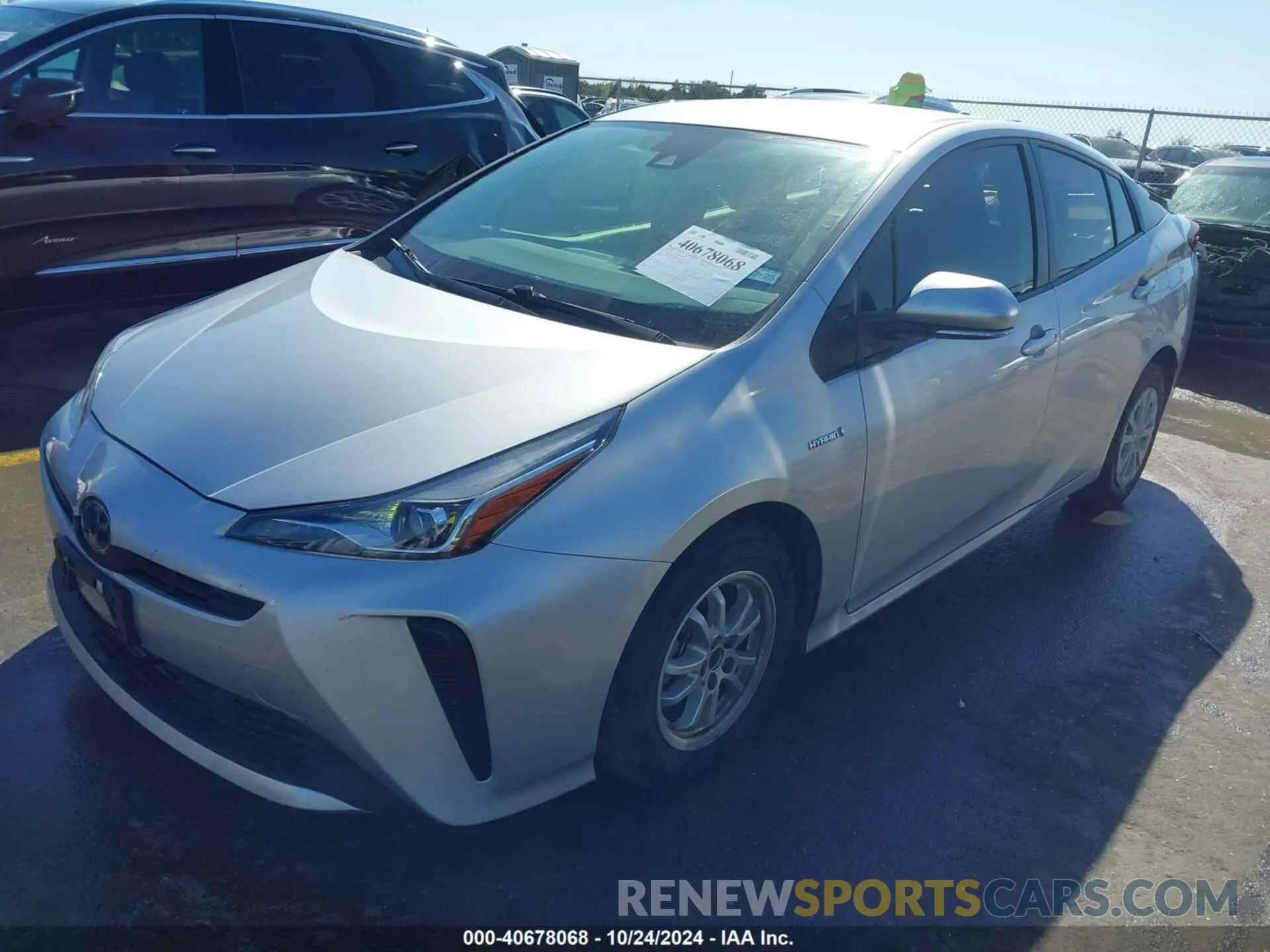 2 Фотография поврежденного автомобиля JTDKARFU6K3088350 TOYOTA PRIUS 2019