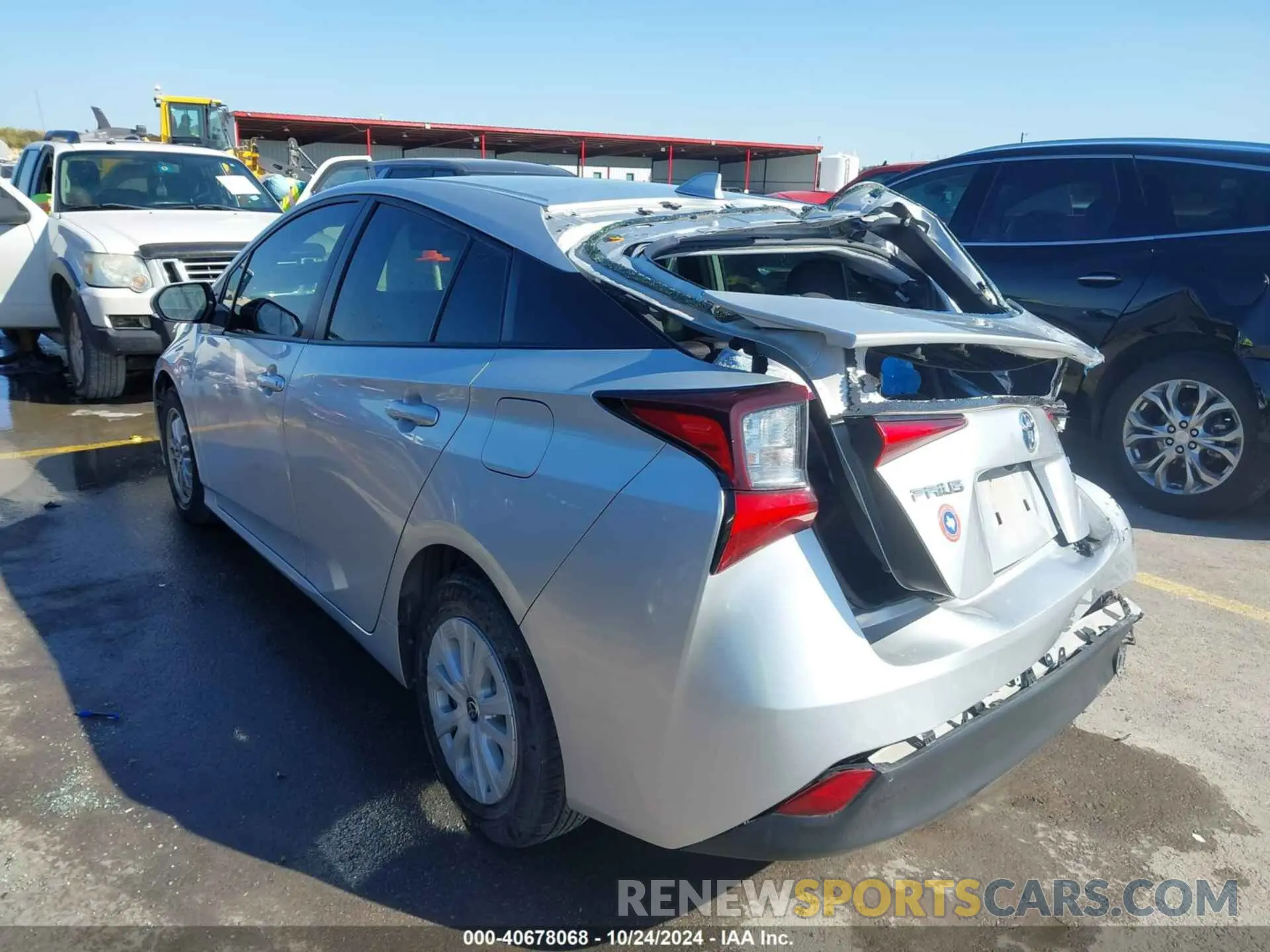 3 Фотография поврежденного автомобиля JTDKARFU6K3088350 TOYOTA PRIUS 2019
