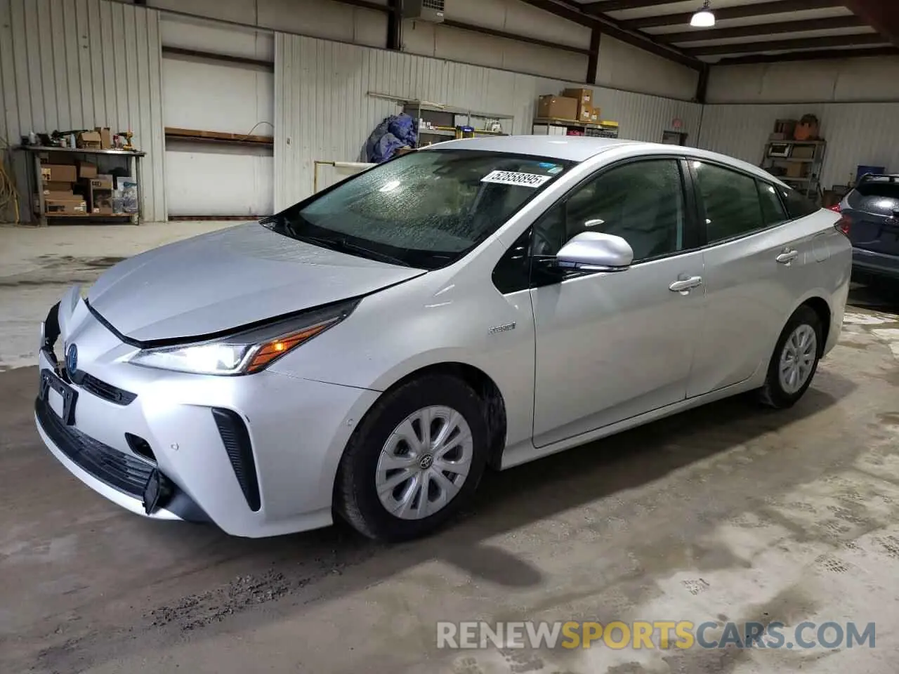 1 Photograph of a damaged car JTDKARFU6K3088882 TOYOTA PRIUS 2019