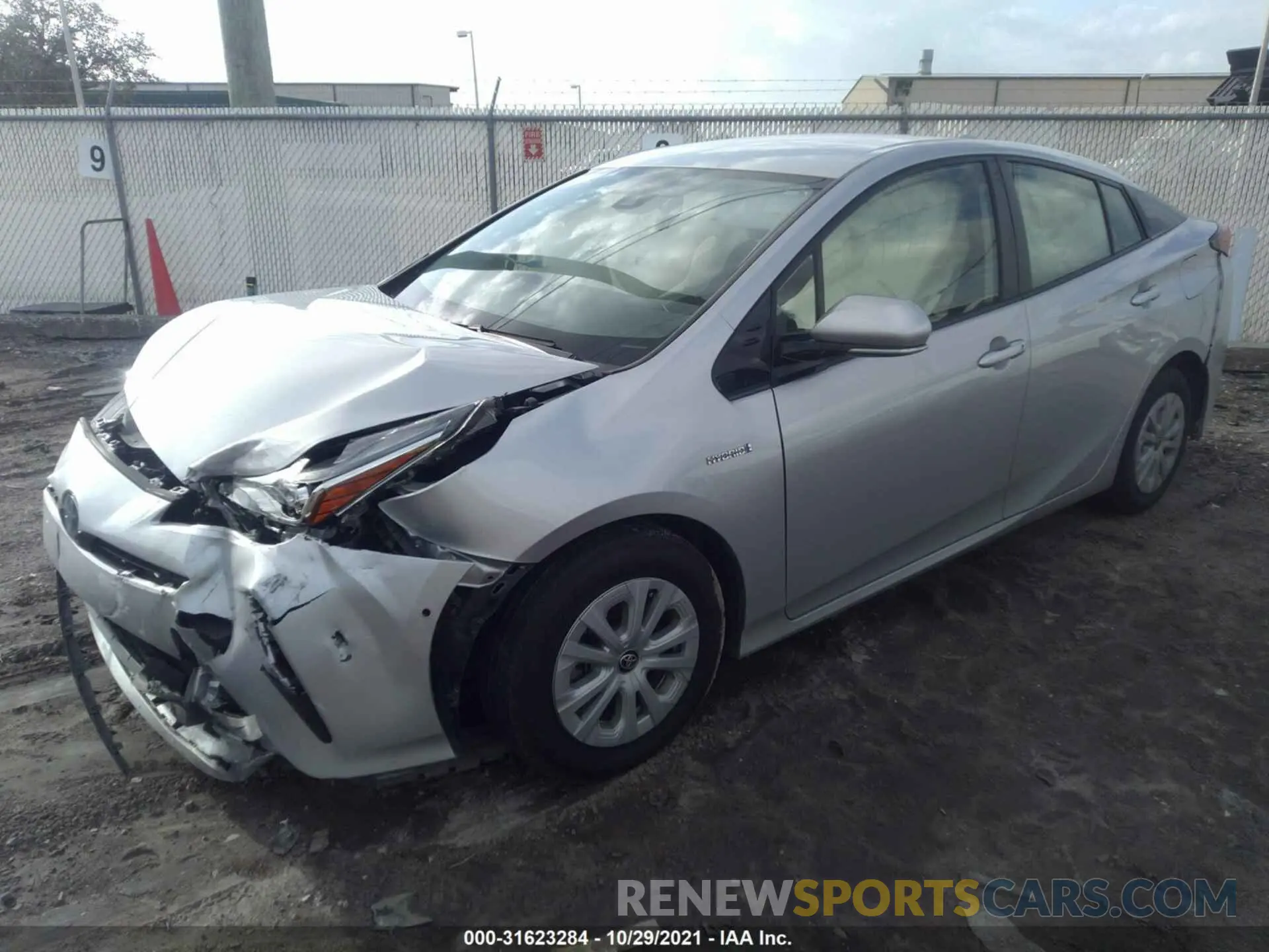 2 Photograph of a damaged car JTDKARFU7K3070214 TOYOTA PRIUS 2019