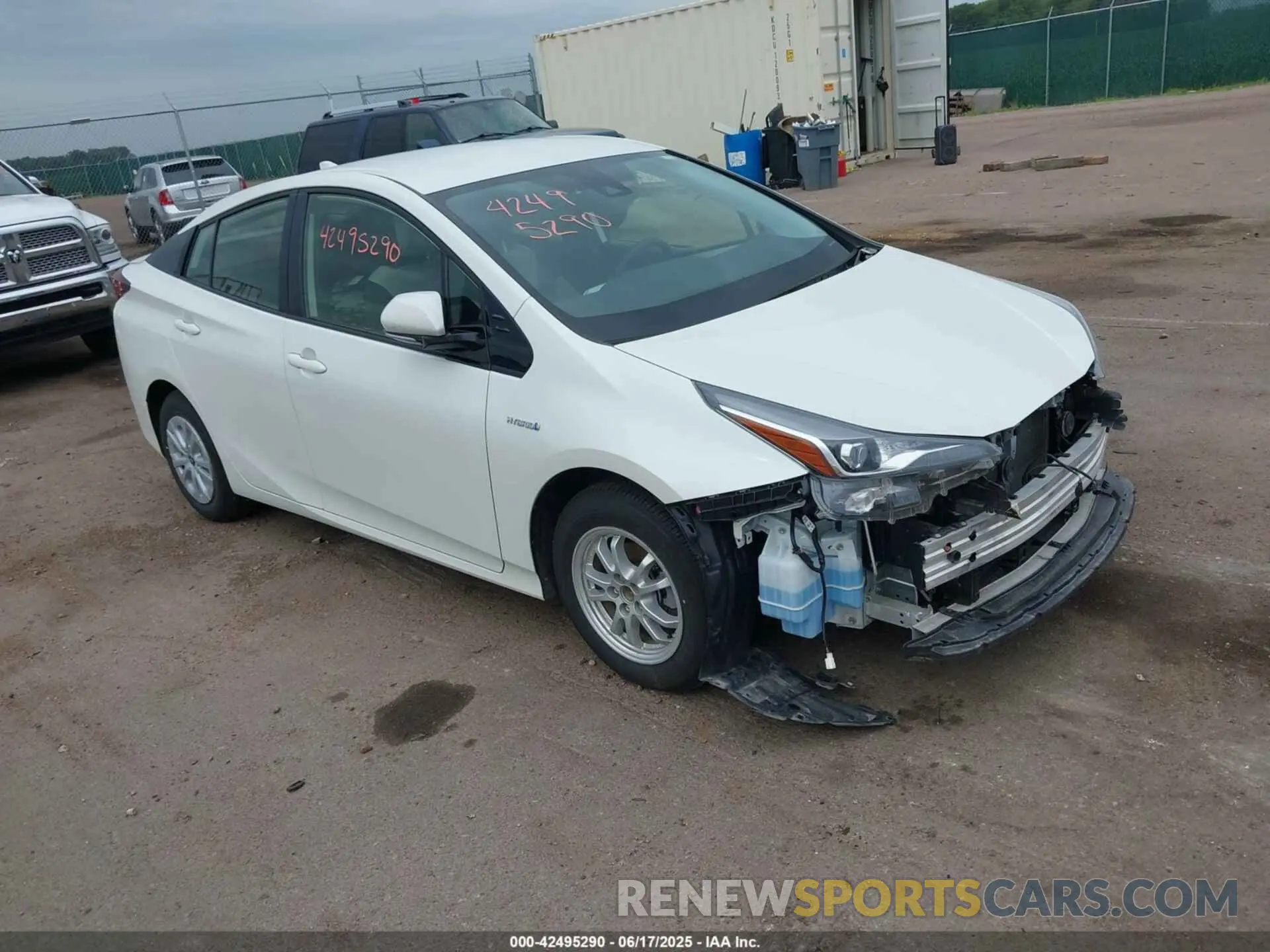 1 Photograph of a damaged car JTDKARFU7K3079057 TOYOTA PRIUS 2019