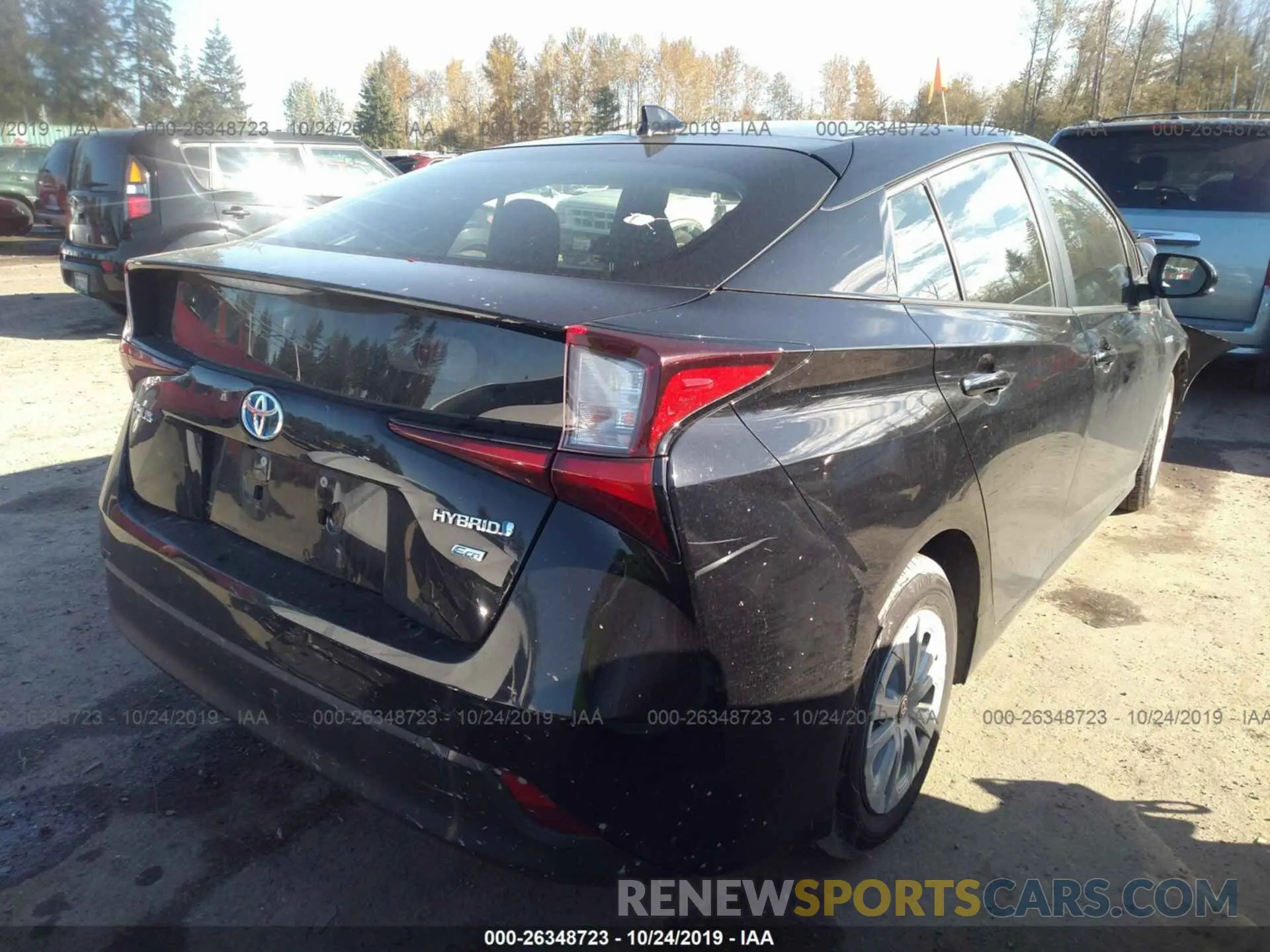 4 Photograph of a damaged car JTDKARFU7K3083027 TOYOTA PRIUS 2019