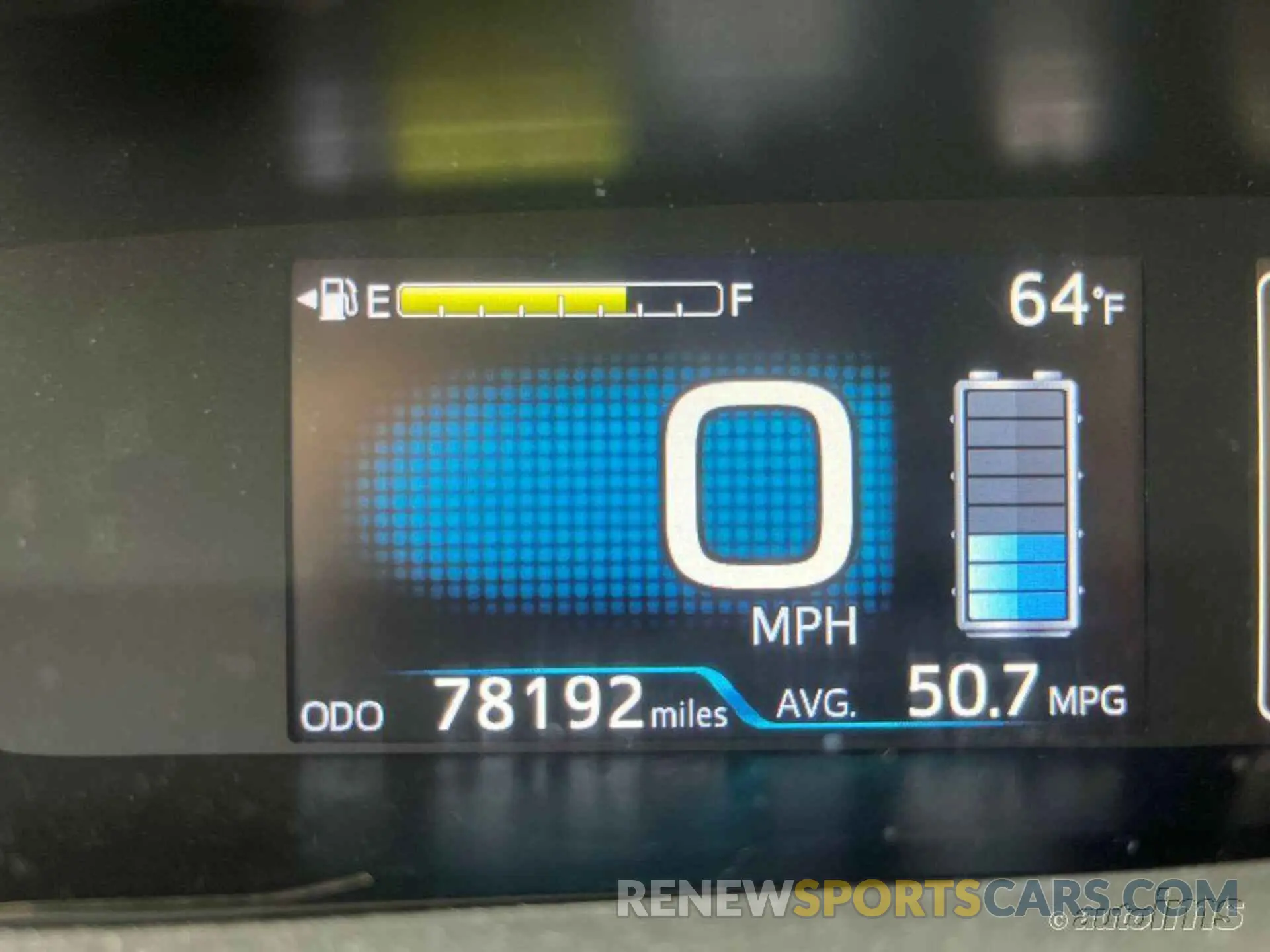 8 Photograph of a damaged car JTDKARFU7K3090074 TOYOTA PRIUS 2019