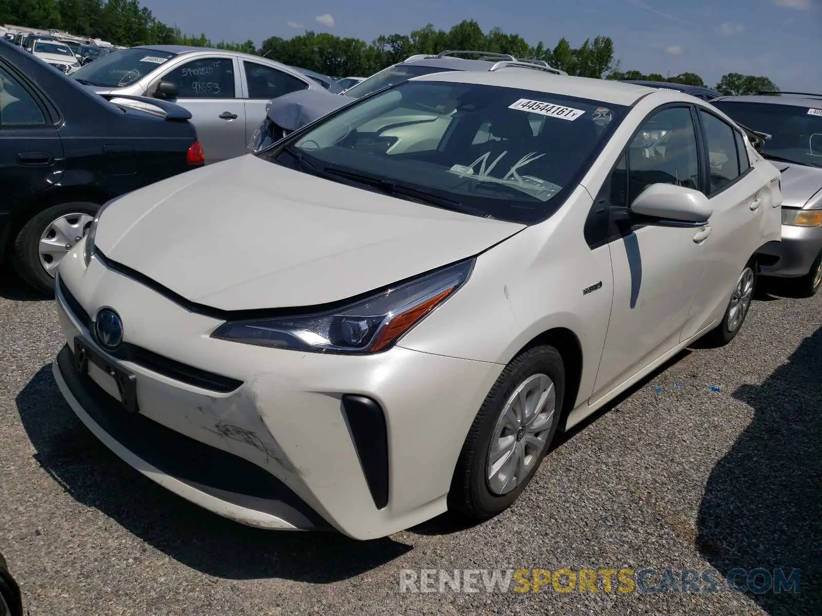 2 Photograph of a damaged car JTDKARFU7K3092181 TOYOTA PRIUS 2019