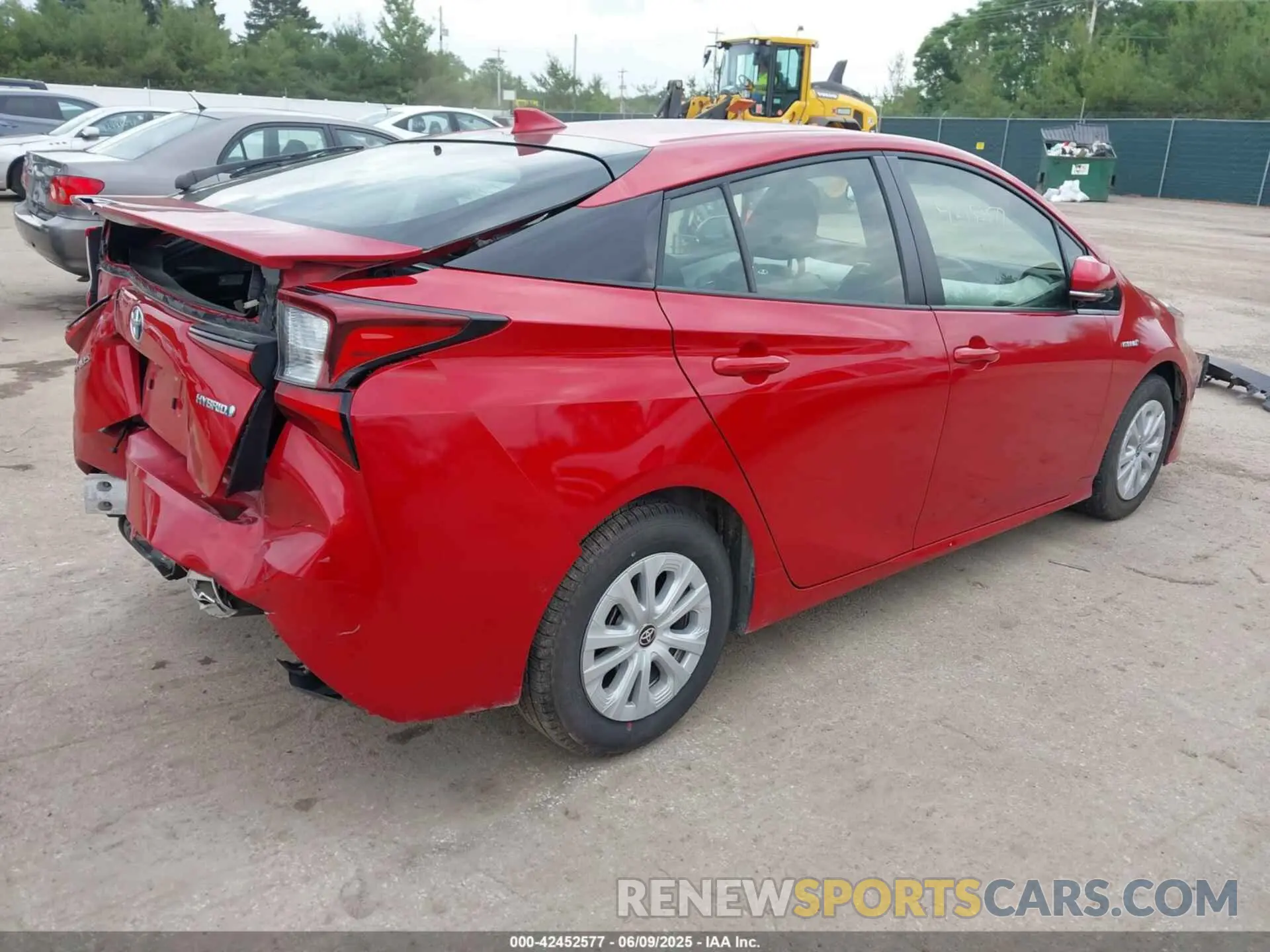 4 Фотография поврежденного автомобиля JTDKARFU7K3093556 TOYOTA PRIUS 2019