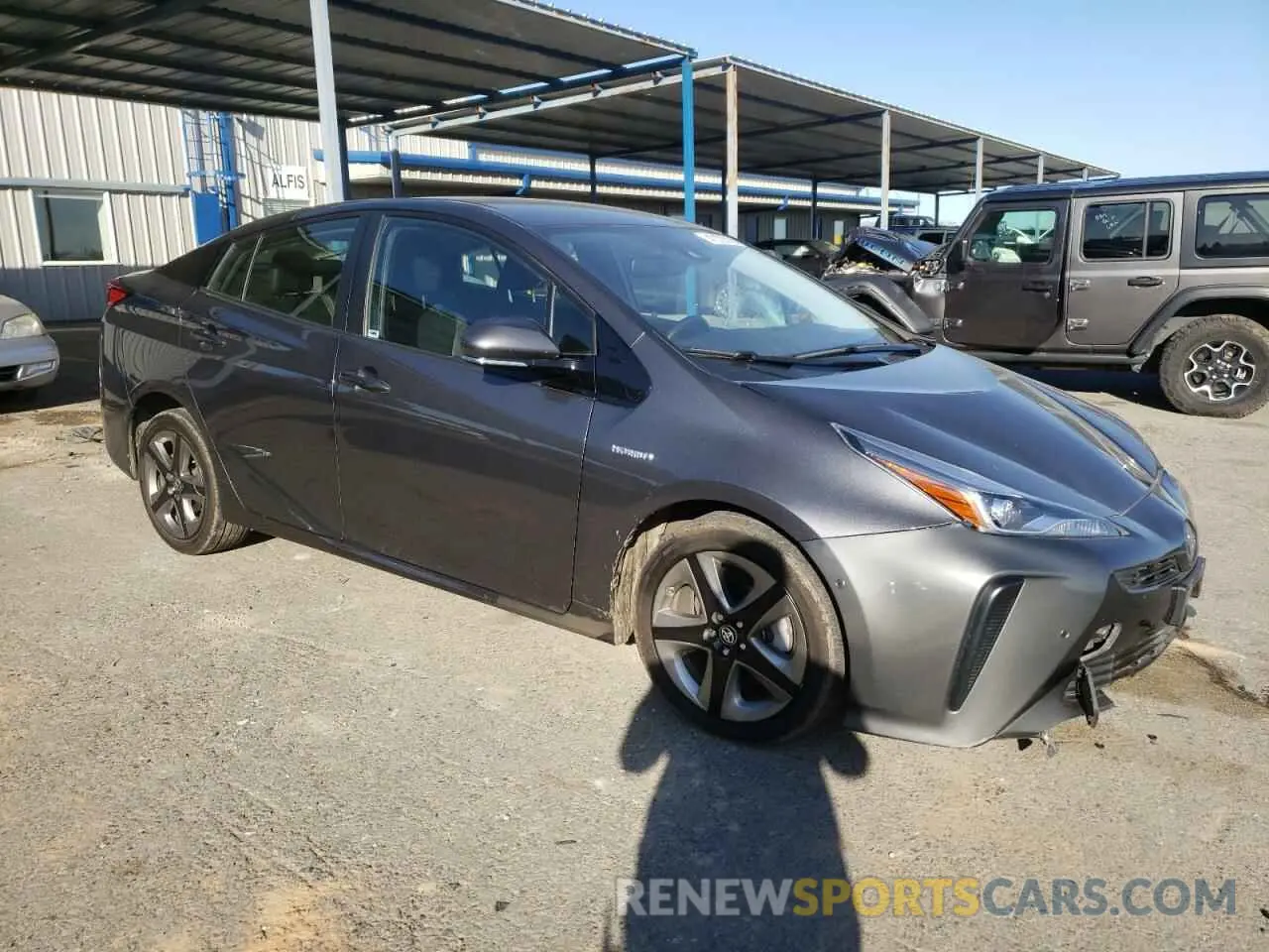 4 Фотография поврежденного автомобиля JTDKARFU8K3077740 TOYOTA PRIUS 2019