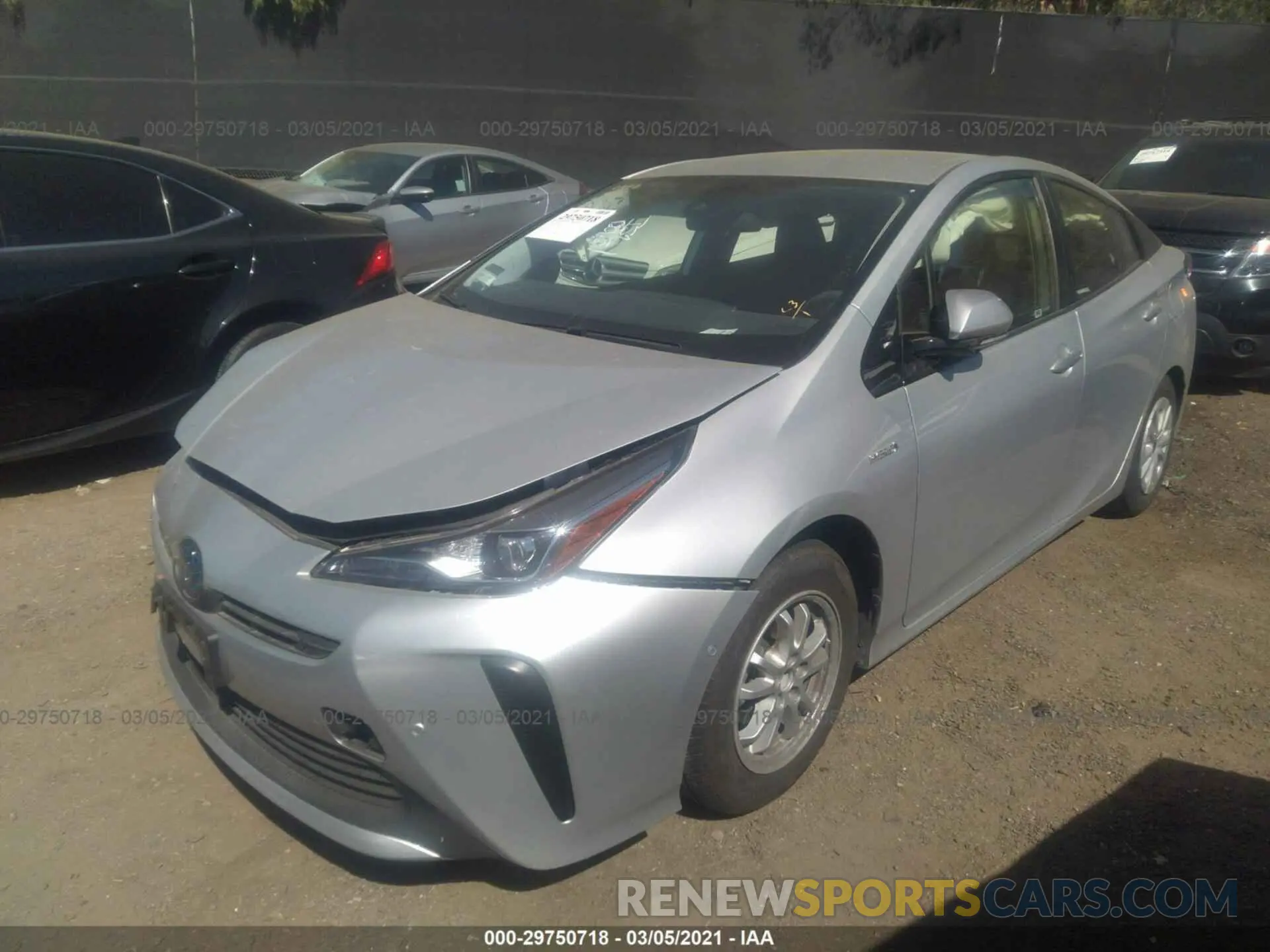 2 Photograph of a damaged car JTDKARFU8K3086910 TOYOTA PRIUS 2019