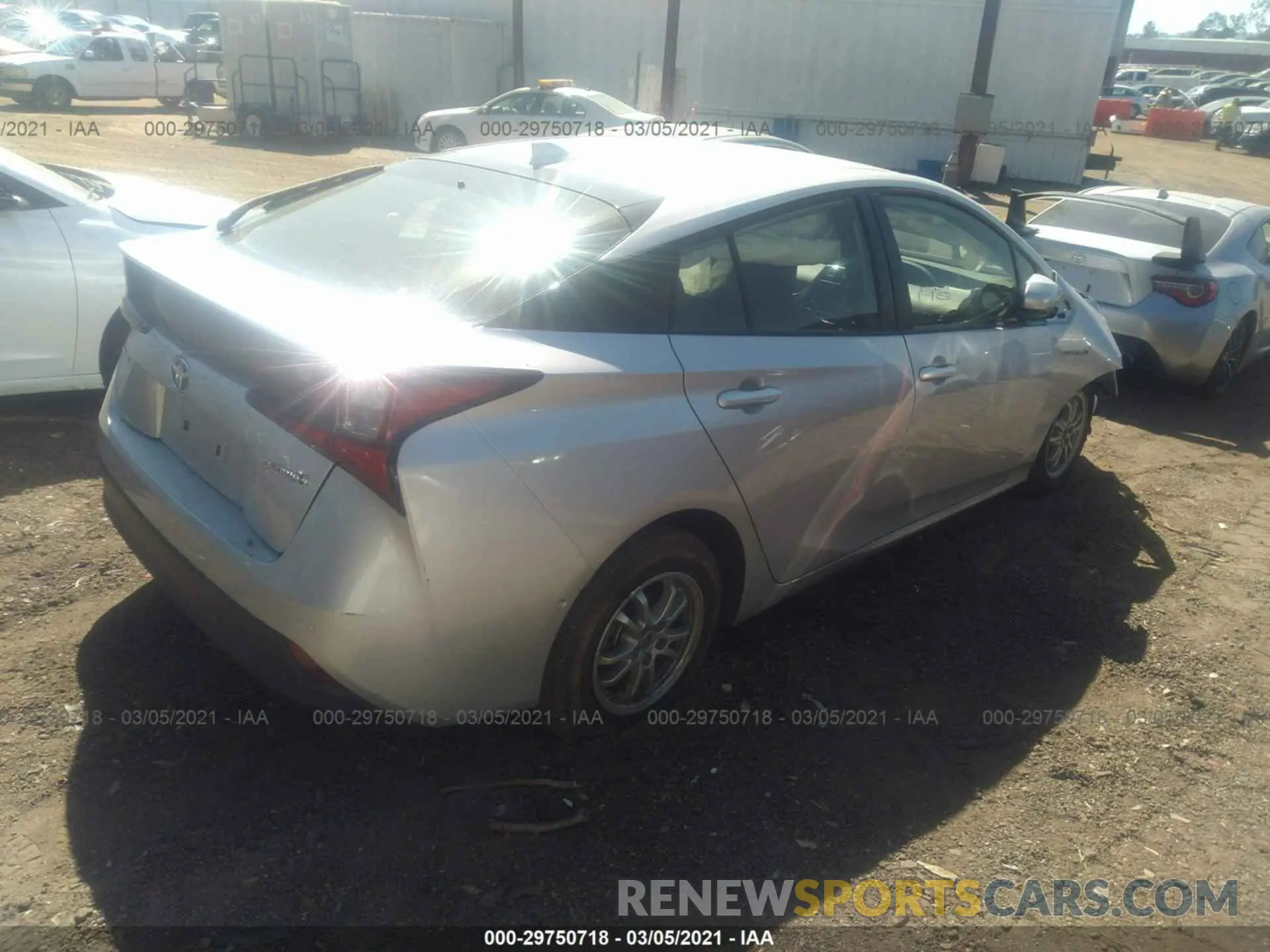 4 Photograph of a damaged car JTDKARFU8K3086910 TOYOTA PRIUS 2019