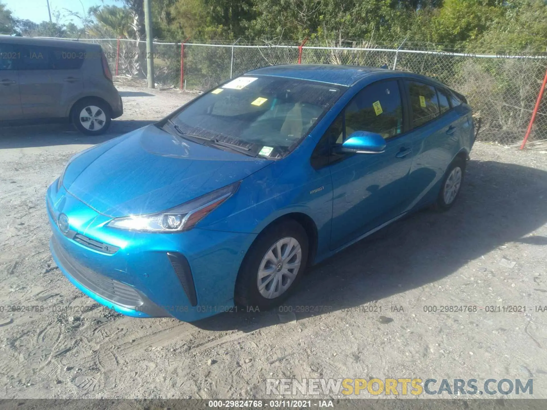2 Photograph of a damaged car JTDKARFU8K3092089 TOYOTA PRIUS 2019