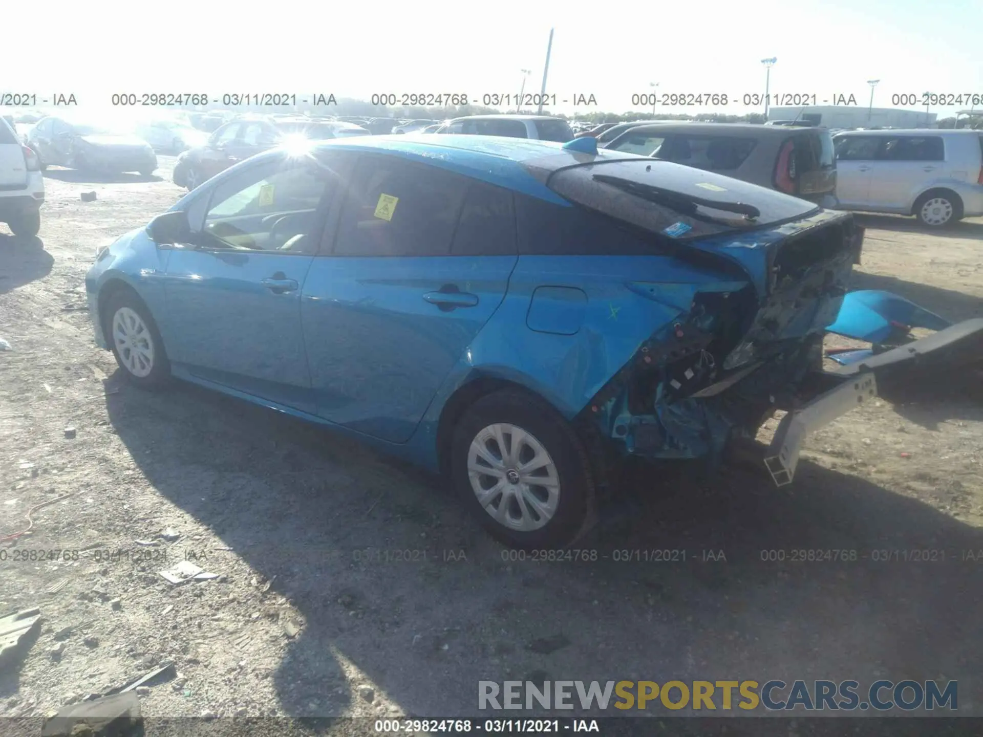 3 Photograph of a damaged car JTDKARFU8K3092089 TOYOTA PRIUS 2019