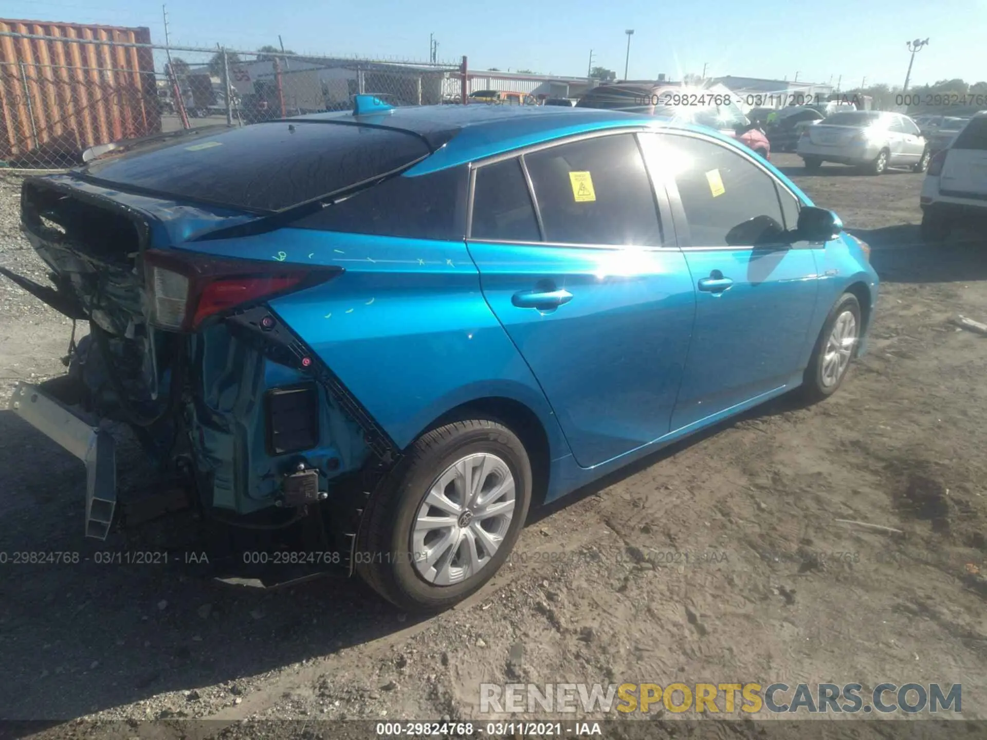 4 Photograph of a damaged car JTDKARFU8K3092089 TOYOTA PRIUS 2019