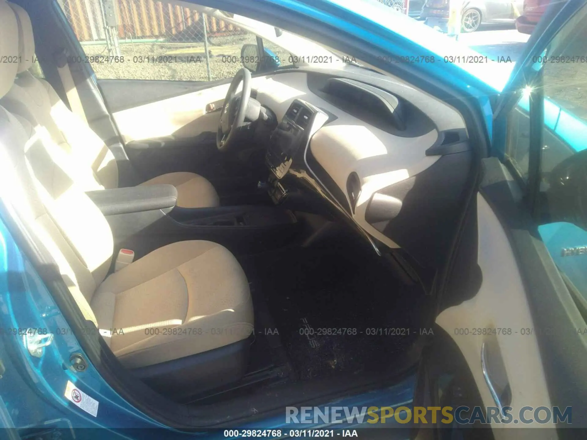5 Photograph of a damaged car JTDKARFU8K3092089 TOYOTA PRIUS 2019
