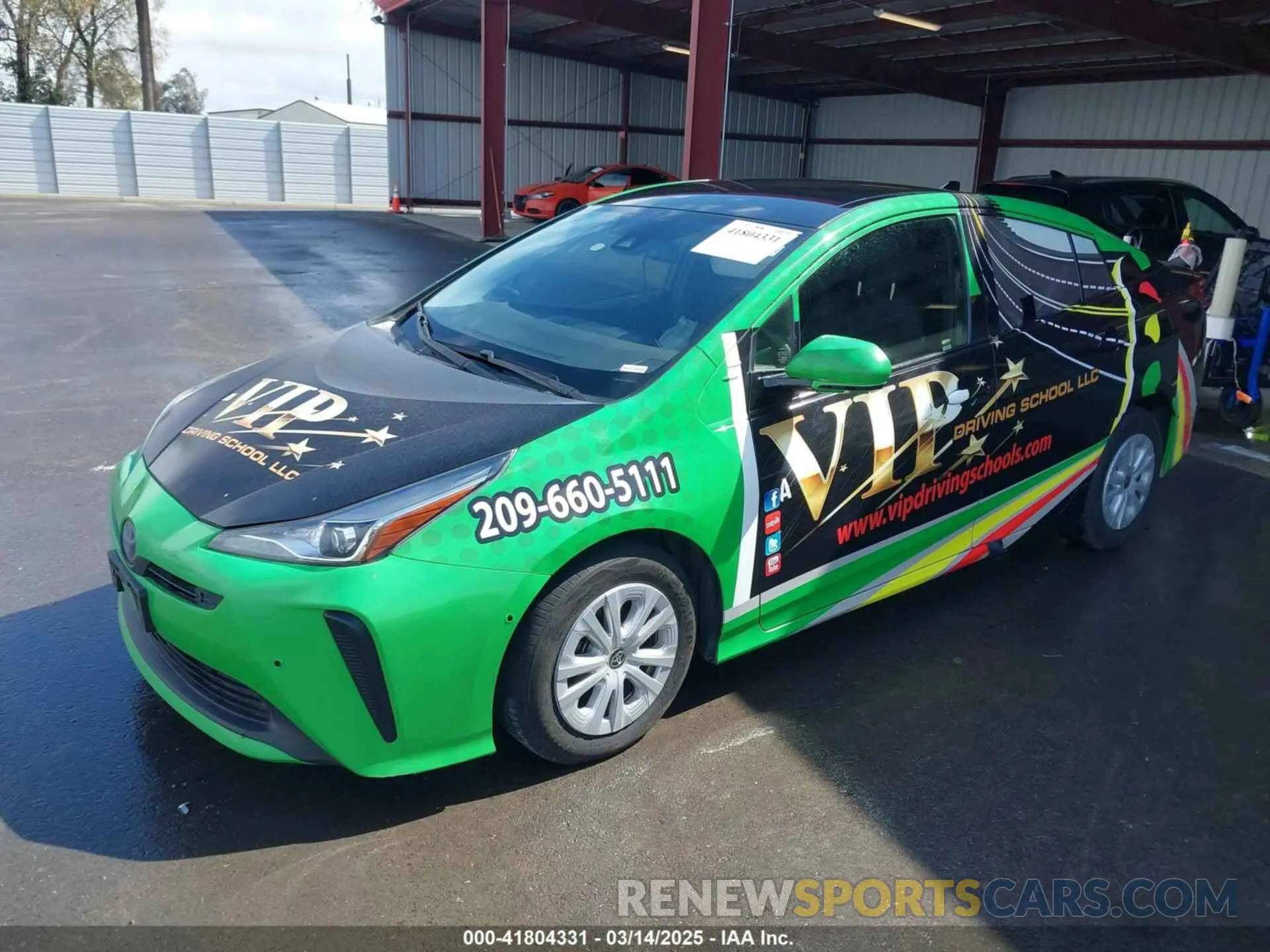 2 Photograph of a damaged car JTDKARFU8K3095428 TOYOTA PRIUS 2019