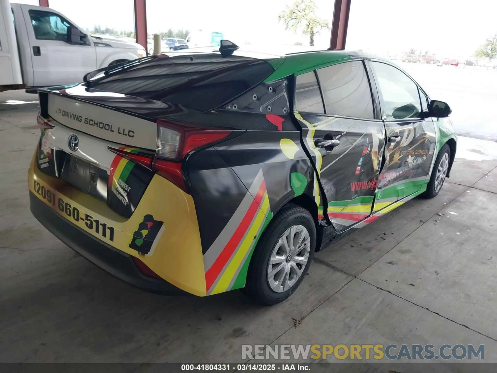 4 Photograph of a damaged car JTDKARFU8K3095428 TOYOTA PRIUS 2019