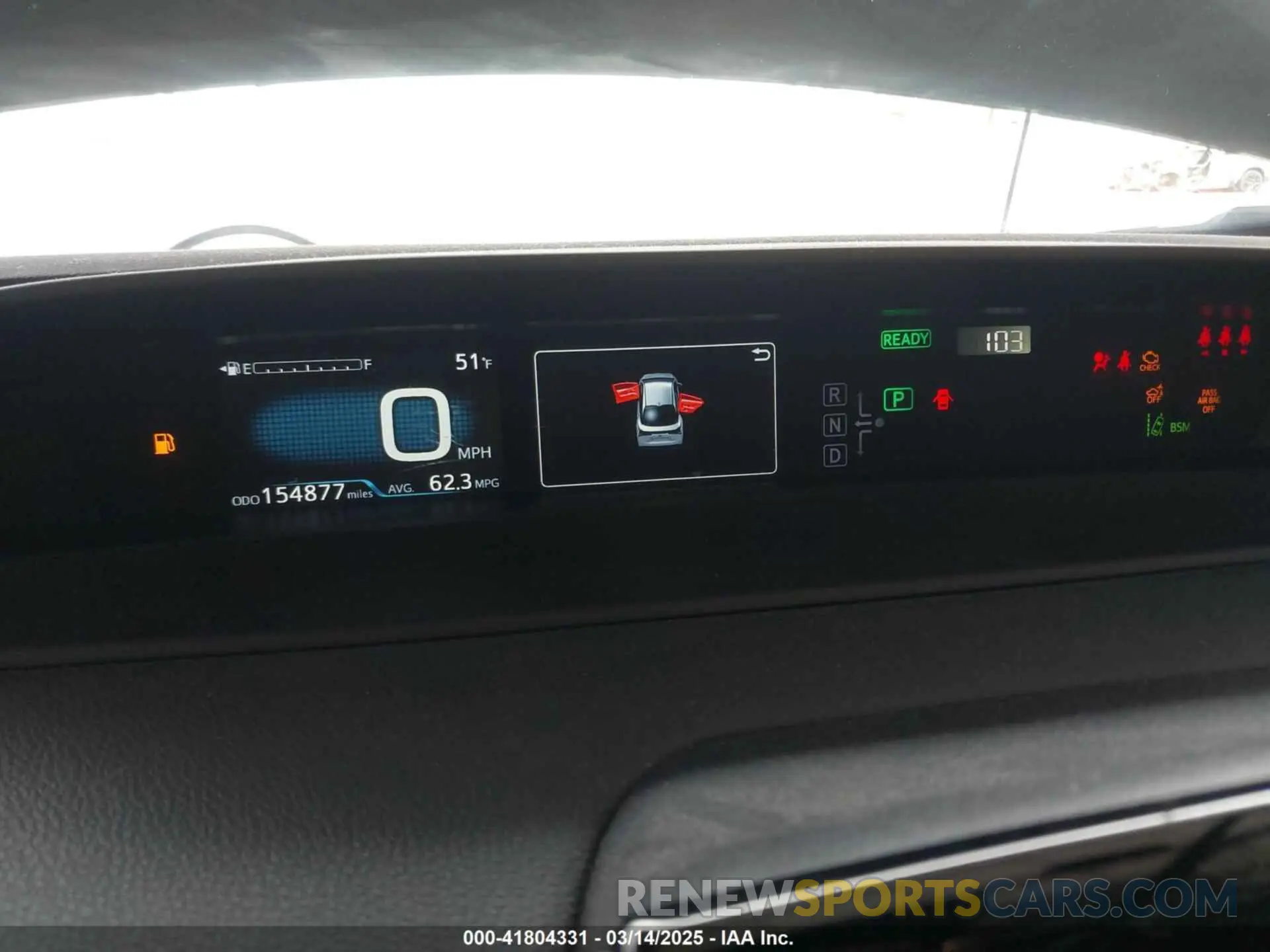 7 Photograph of a damaged car JTDKARFU8K3095428 TOYOTA PRIUS 2019