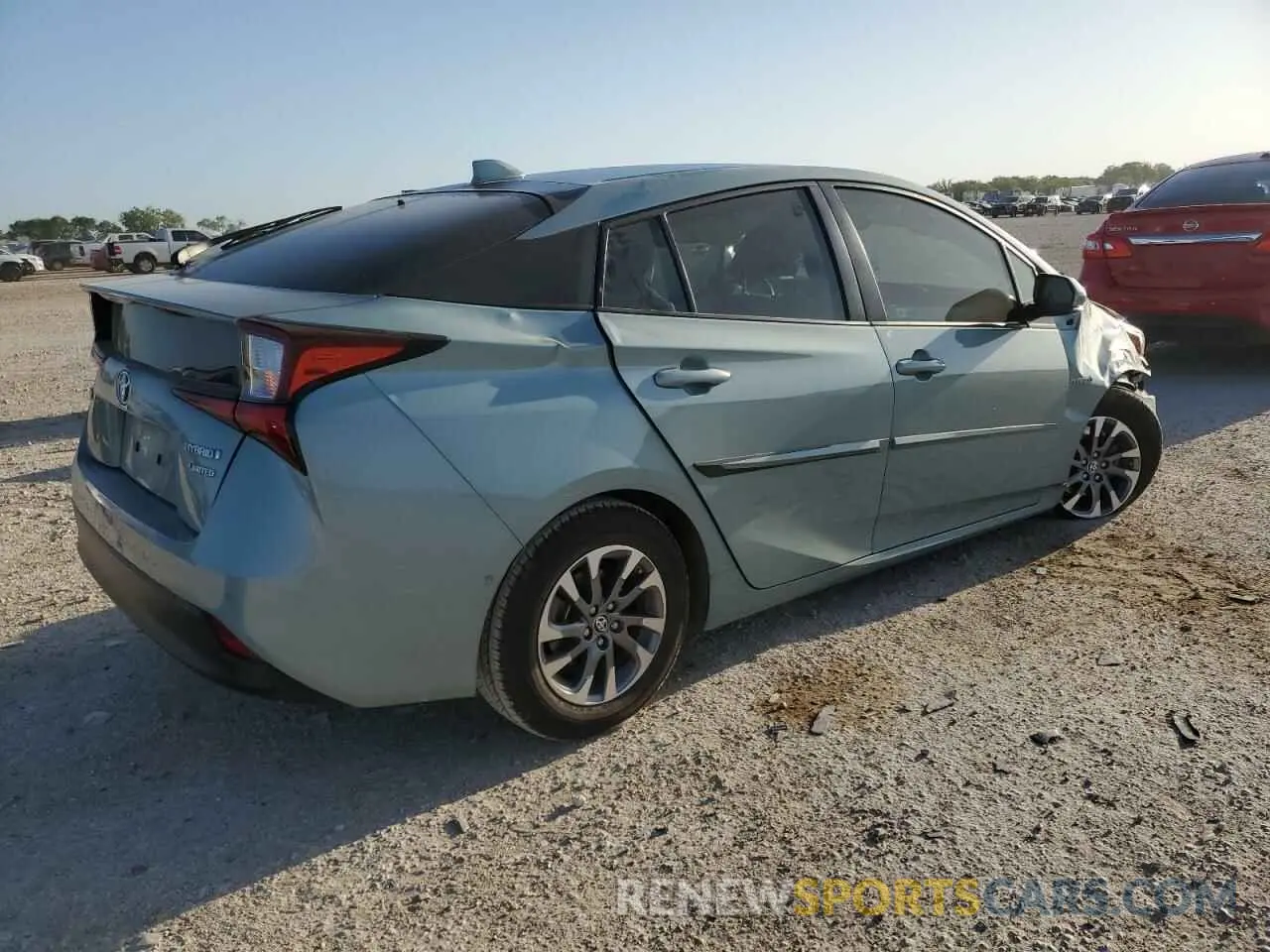 3 Фотография поврежденного автомобиля JTDKARFU9K3069825 TOYOTA PRIUS 2019