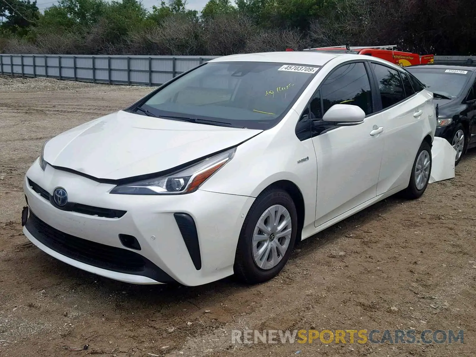 2 Photograph of a damaged car JTDKARFU9K3074510 TOYOTA PRIUS 2019