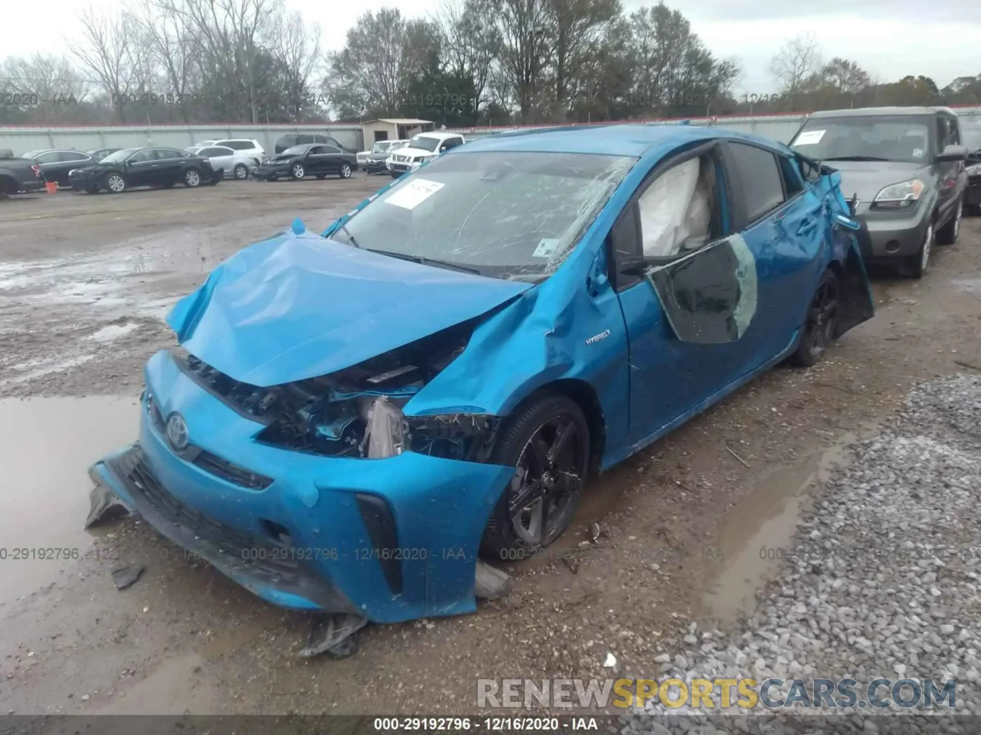 2 Photograph of a damaged car JTDKARFU9K3086057 TOYOTA PRIUS 2019