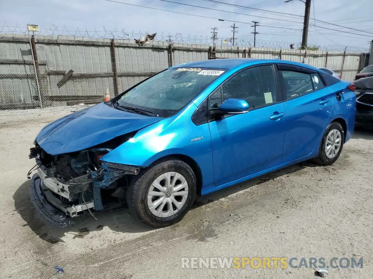 1 Фотография поврежденного автомобиля JTDKARFUXK3082616 TOYOTA PRIUS 2019