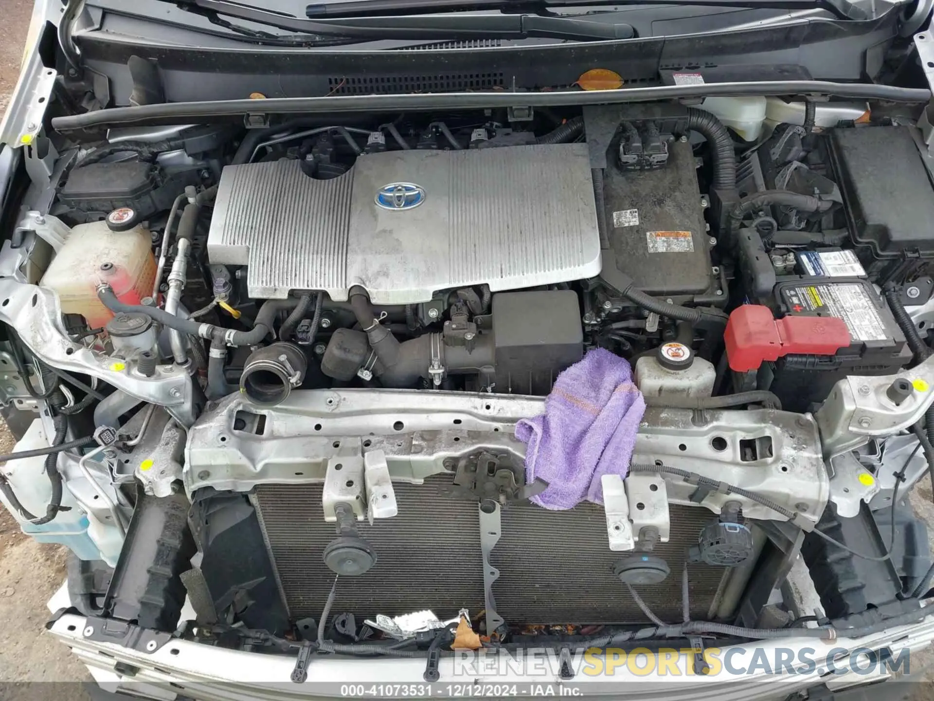 10 Фотография поврежденного автомобиля JTDKARFUXK3085578 TOYOTA PRIUS 2019