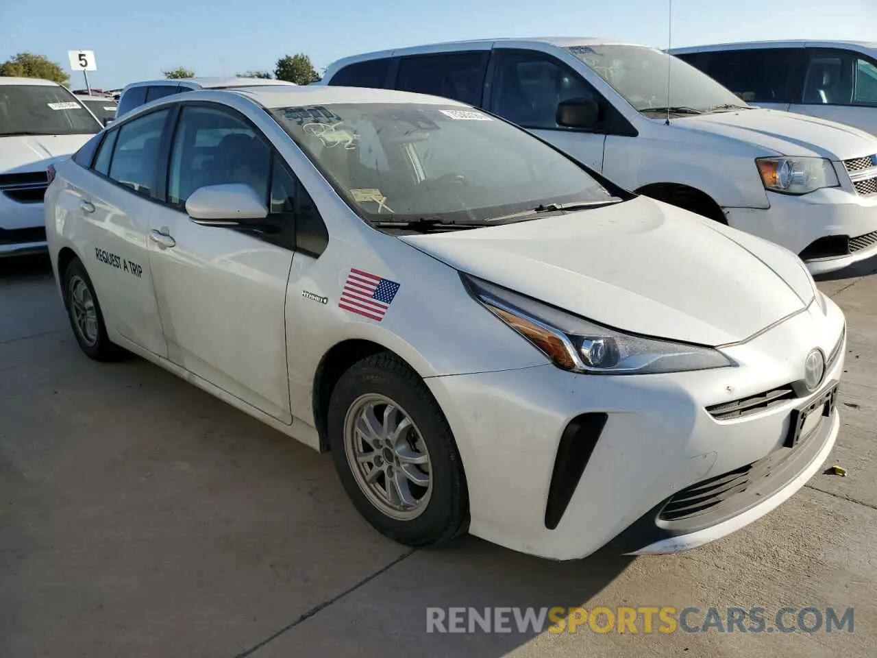 4 Photograph of a damaged car JTDKARFUXK3087041 TOYOTA PRIUS 2019