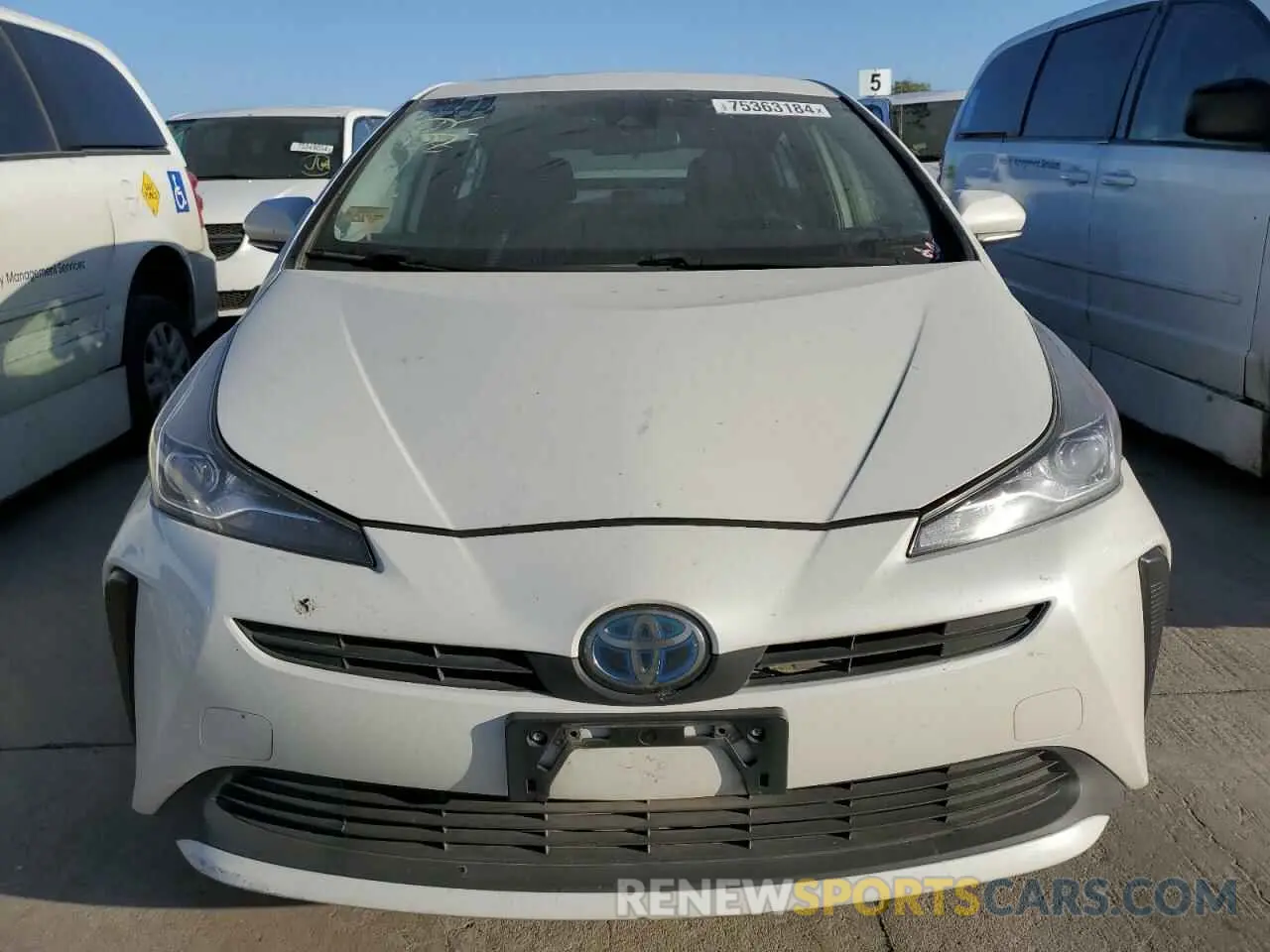 5 Photograph of a damaged car JTDKARFUXK3087041 TOYOTA PRIUS 2019