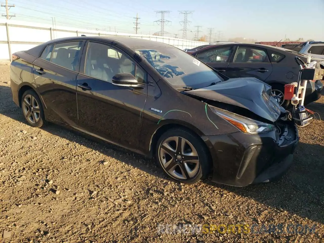 4 Photograph of a damaged car JTDKARFUXK3097021 TOYOTA PRIUS 2019