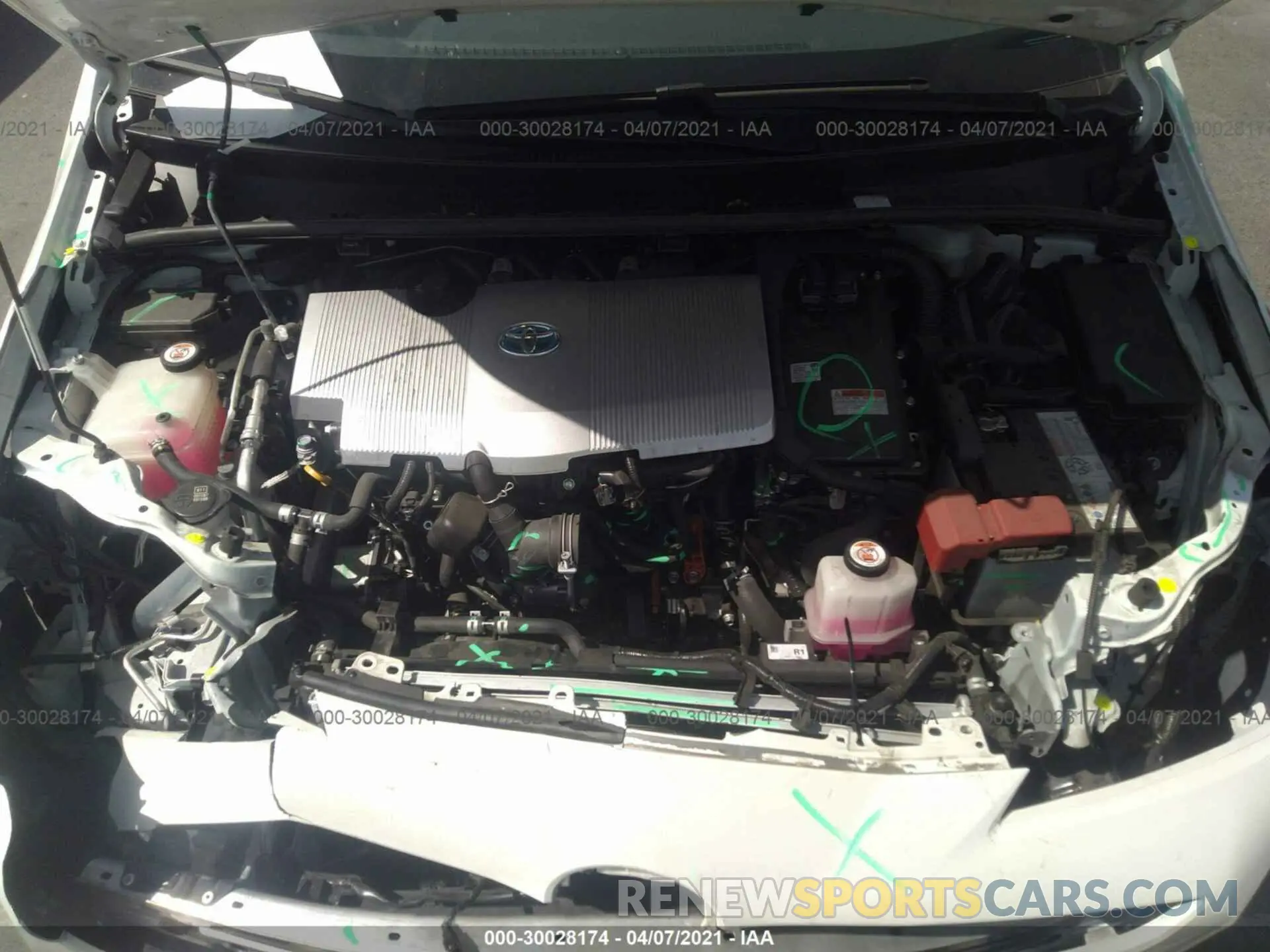 10 Photograph of a damaged car JTDKARFUXK3098623 TOYOTA PRIUS 2019