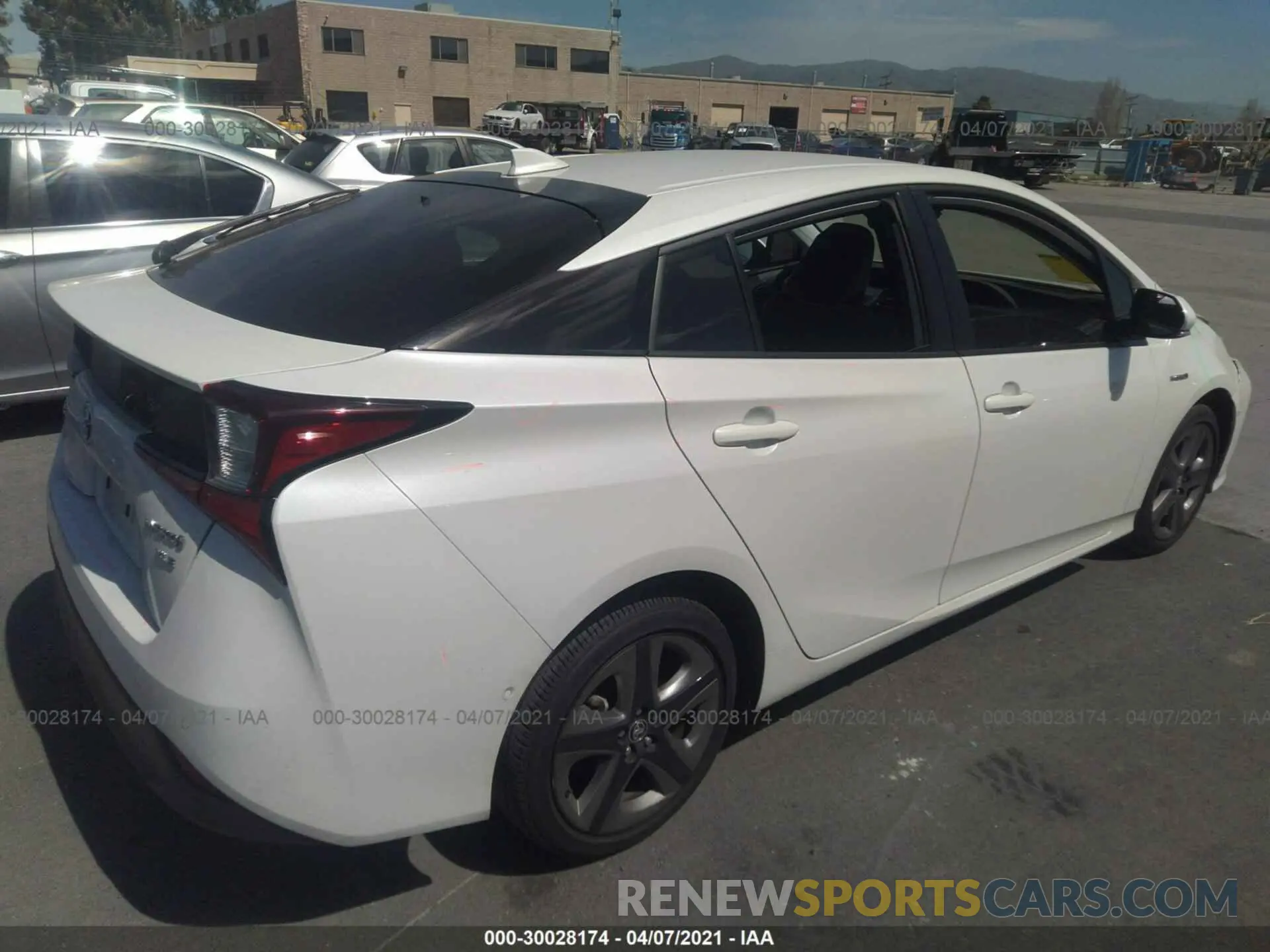 4 Photograph of a damaged car JTDKARFUXK3098623 TOYOTA PRIUS 2019
