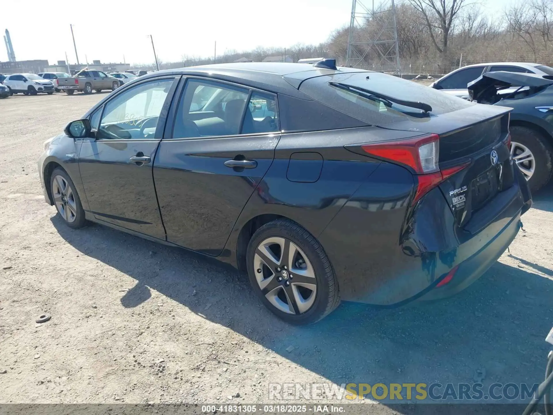 3 Photograph of a damaged car JTDKARFUXK3101259 TOYOTA PRIUS 2019