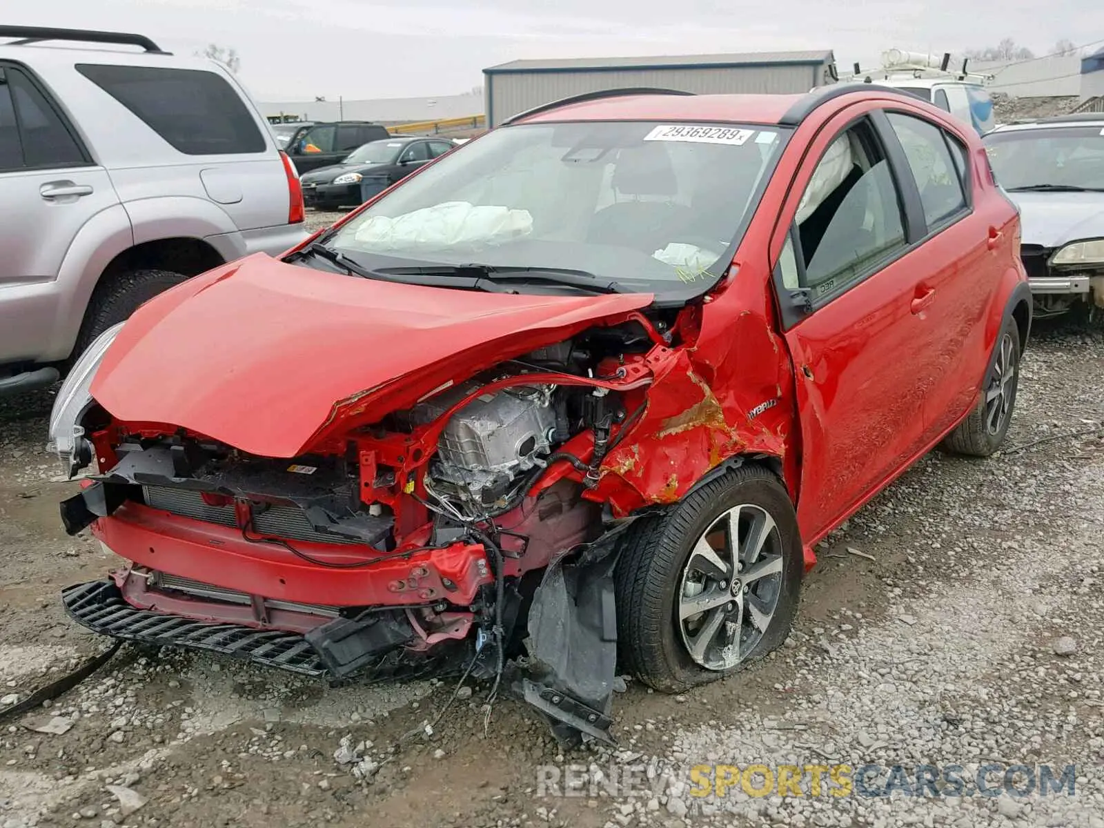 2 Photograph of a damaged car JTDKDTB36K1625411 TOYOTA PRIUS 2019