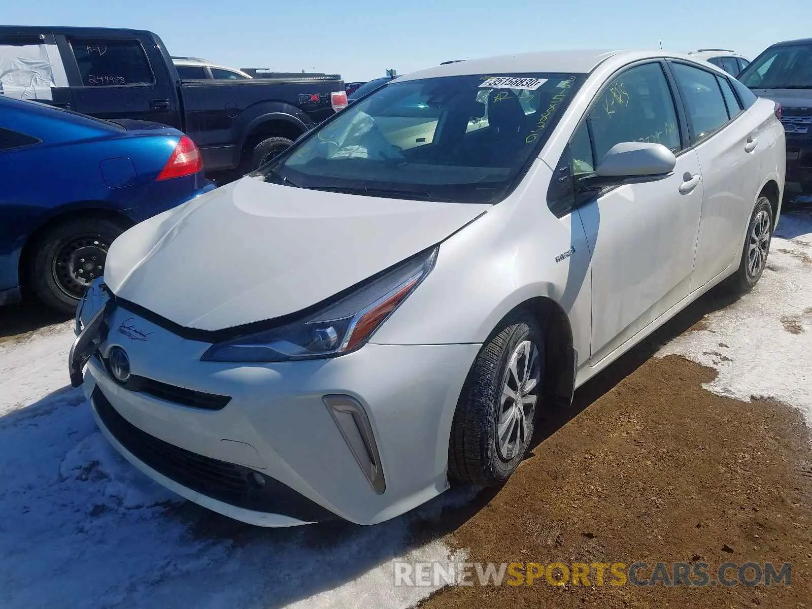 2 Photograph of a damaged car JTDL9RFU3K3012095 TOYOTA PRIUS 2019