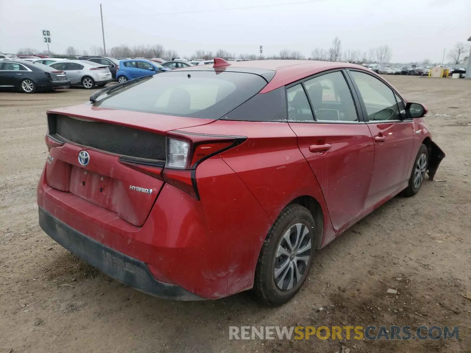 4 Photograph of a damaged car JTDL9RFU6K3002371 TOYOTA PRIUS 2019