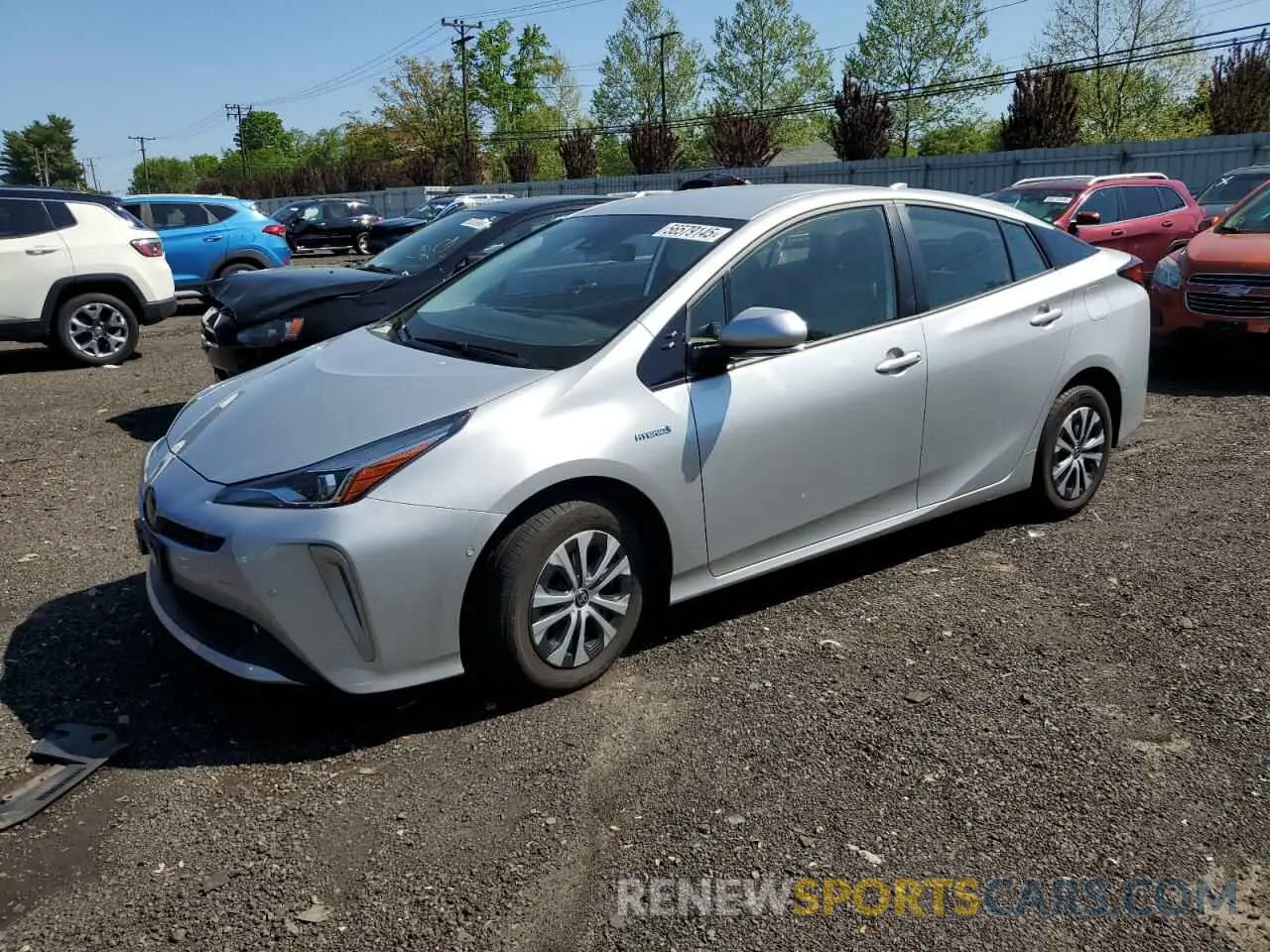 1 Фотография поврежденного автомобиля JTDL9RFU7K3002024 TOYOTA PRIUS 2019