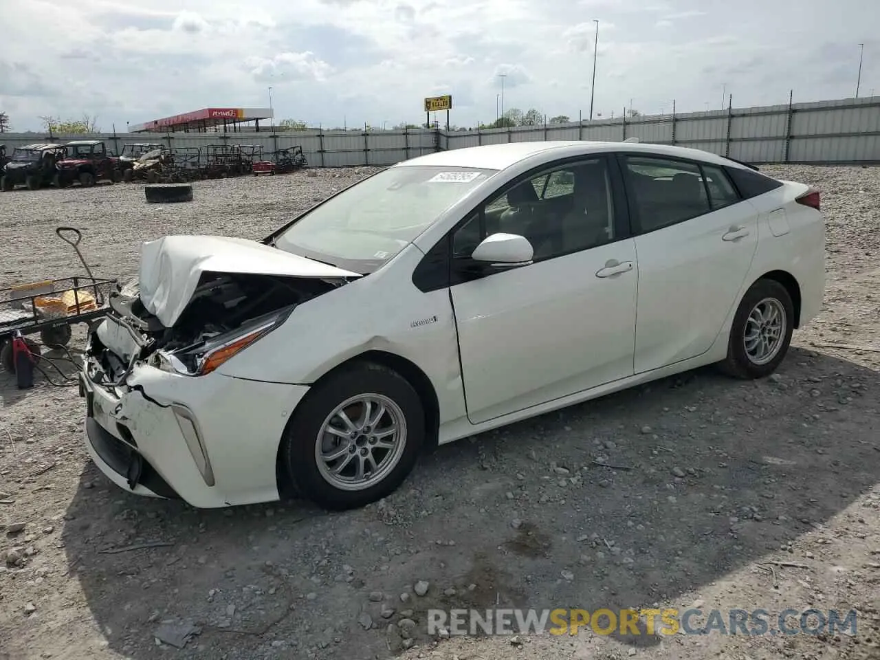 1 Photograph of a damaged car JTDL9RFUXK3004950 TOYOTA PRIUS 2019
