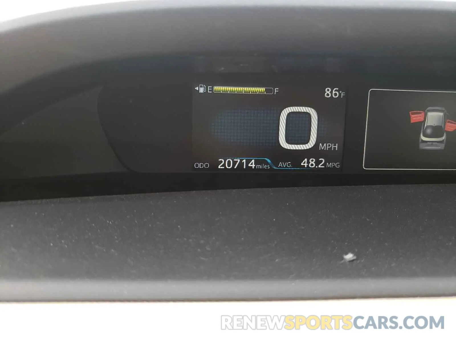 8 Photograph of a damaged car JTDL9RFUXK3007816 TOYOTA PRIUS 2019