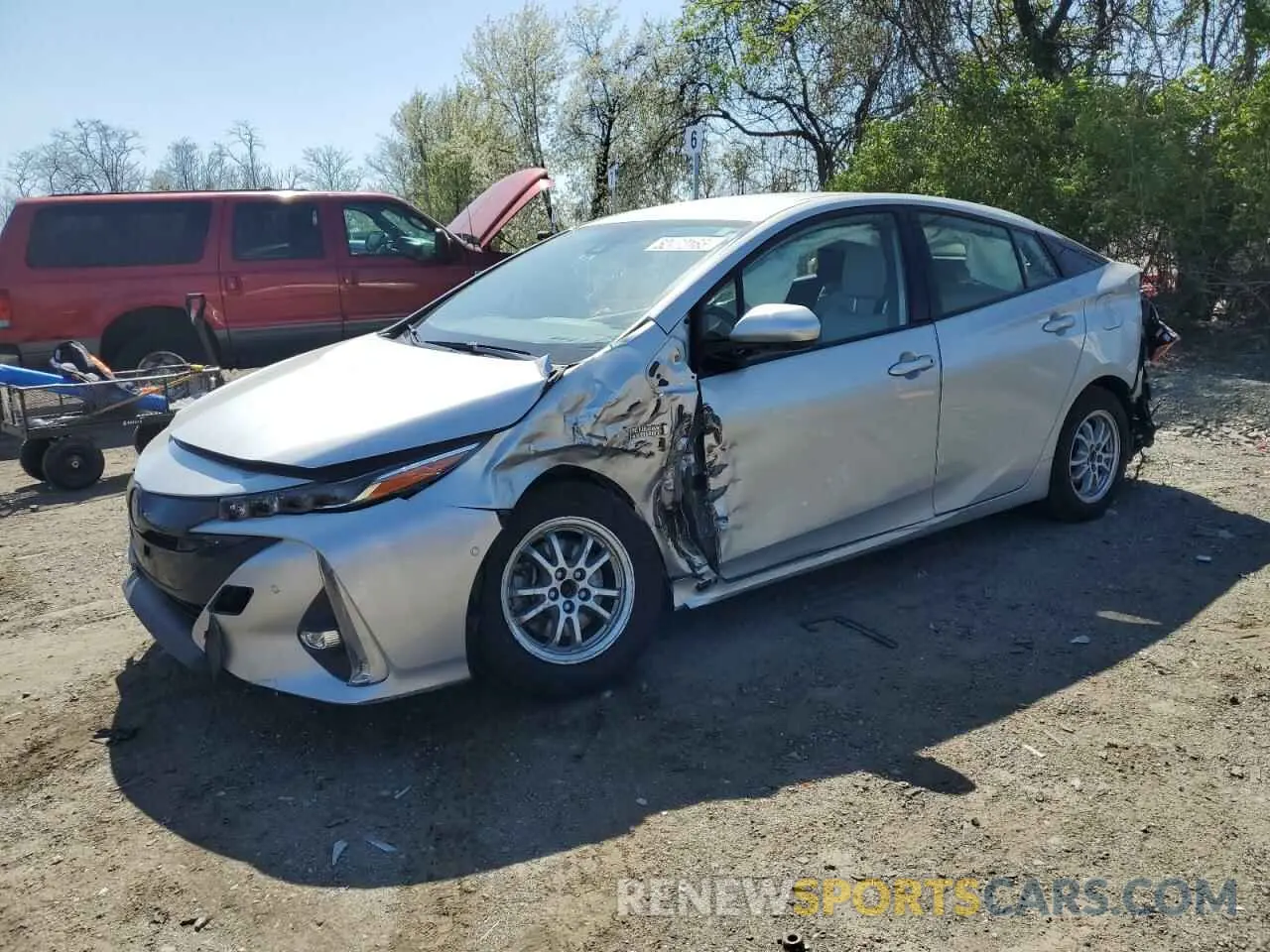1 Photograph of a damaged car JTDKARFP3L3129111 TOYOTA PRIUS 2020