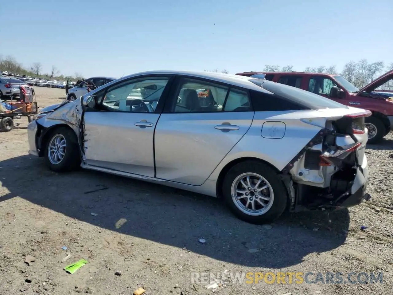 2 Photograph of a damaged car JTDKARFP3L3129111 TOYOTA PRIUS 2020