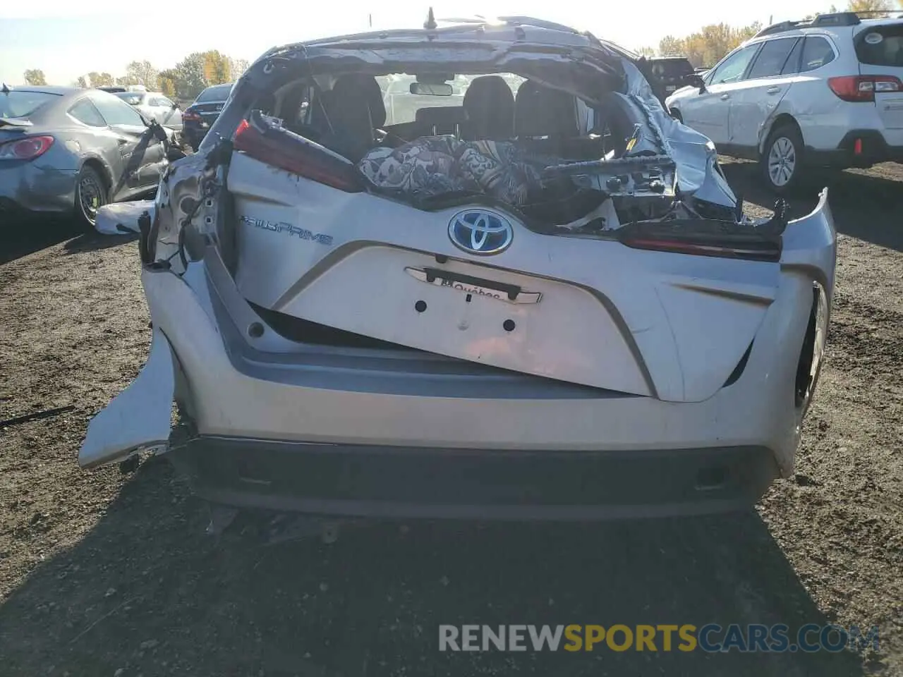 6 Фотография поврежденного автомобиля JTDKARFP8L3144882 TOYOTA PRIUS 2020