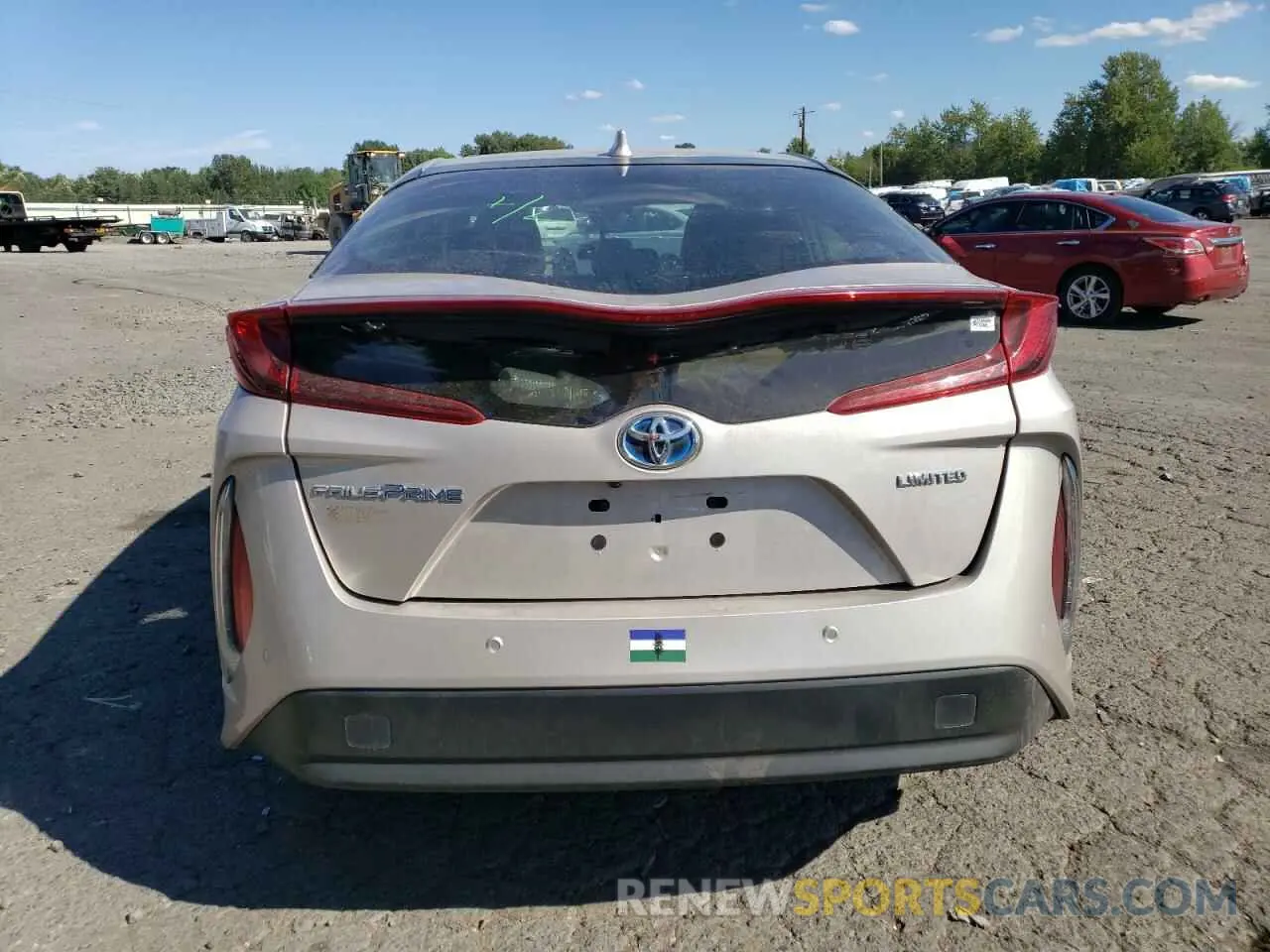 6 Photograph of a damaged car JTDKARFP8L3159172 TOYOTA PRIUS 2020