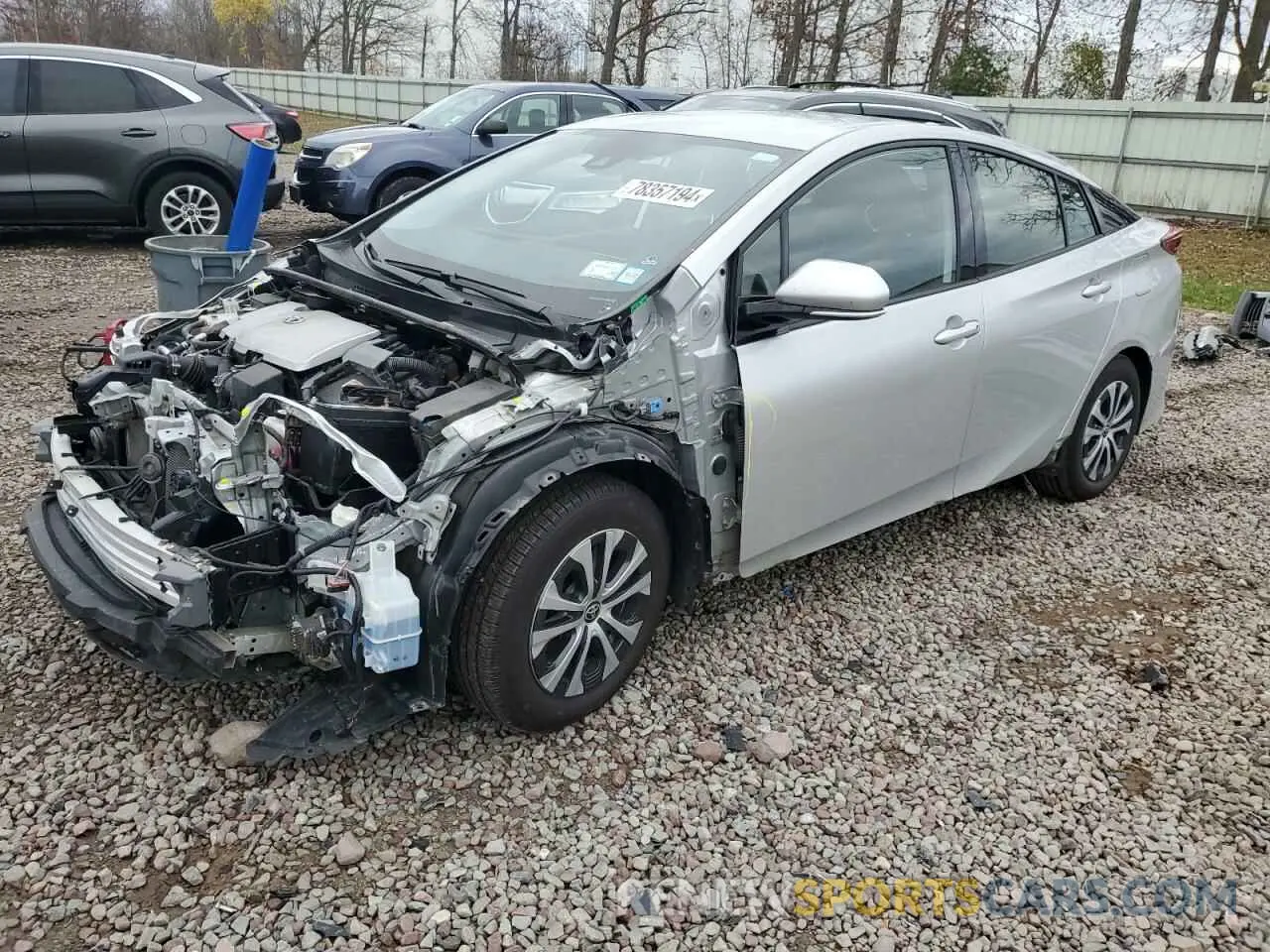 1 Photograph of a damaged car JTDKARFPXL3160694 TOYOTA PRIUS 2020