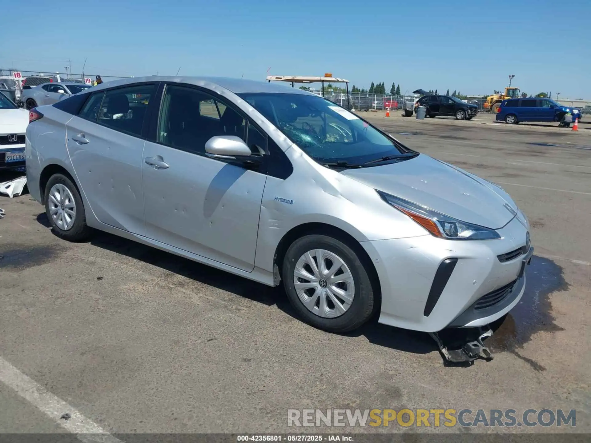 1 Photograph of a damaged car JTDKARFU0L3109212 TOYOTA PRIUS 2020