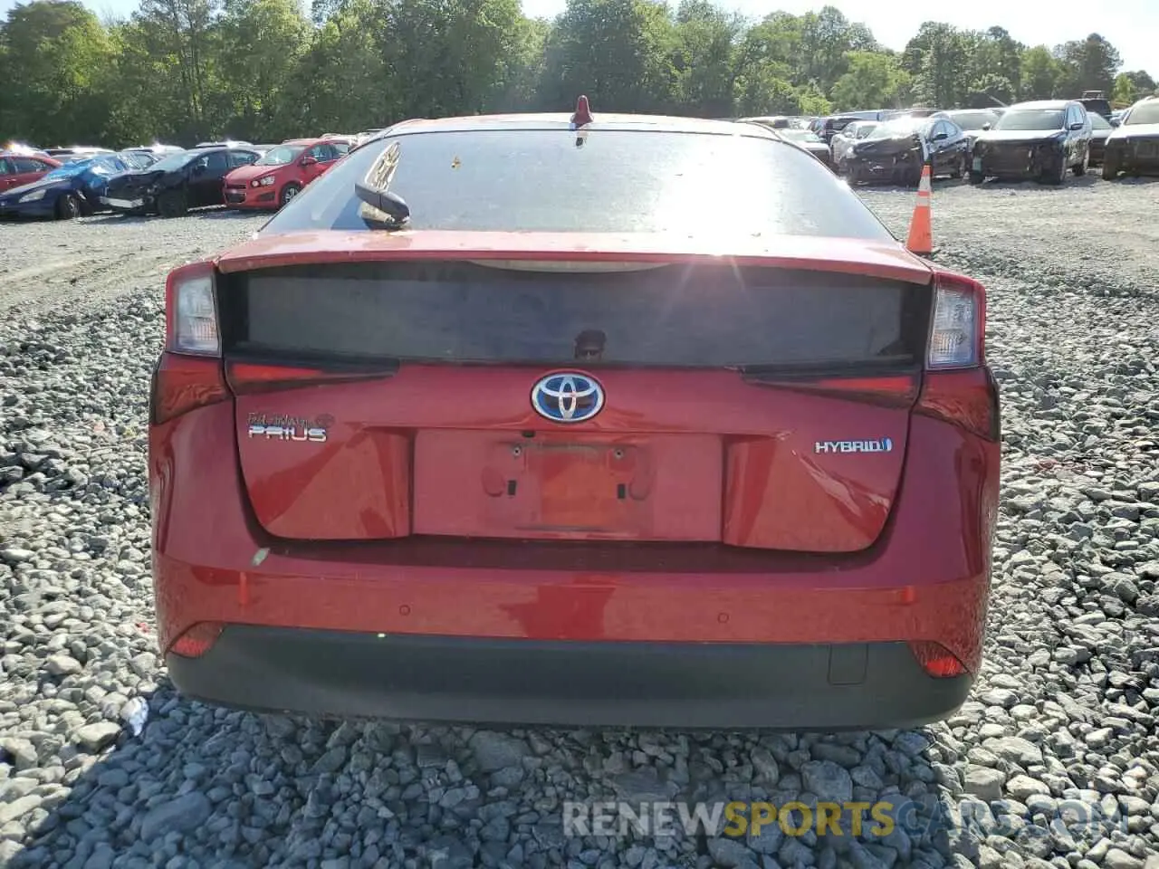 6 Photograph of a damaged car JTDKARFU0L3113762 TOYOTA PRIUS 2020