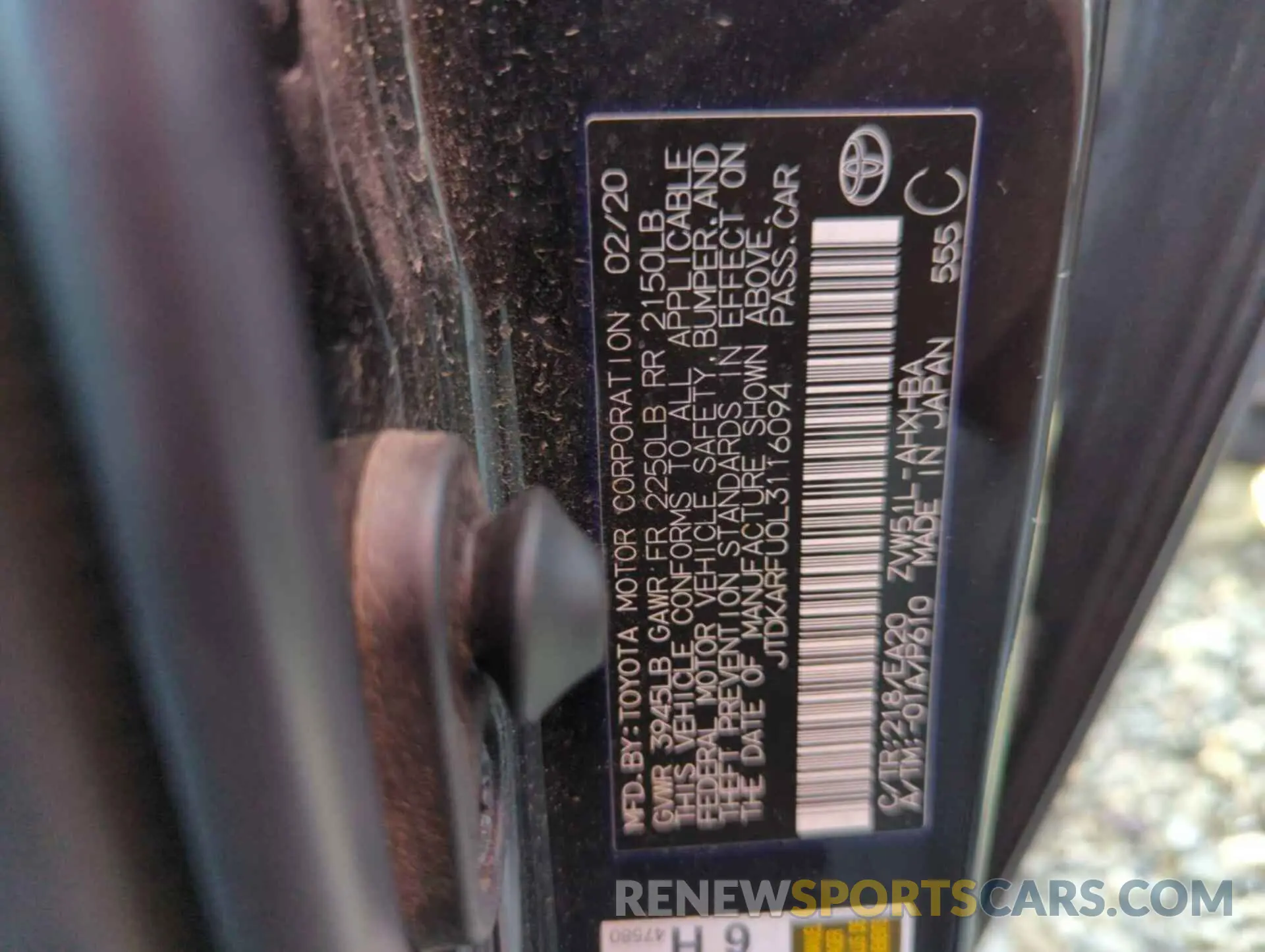 15 Photograph of a damaged car JTDKARFU0L3116094 TOYOTA PRIUS 2020